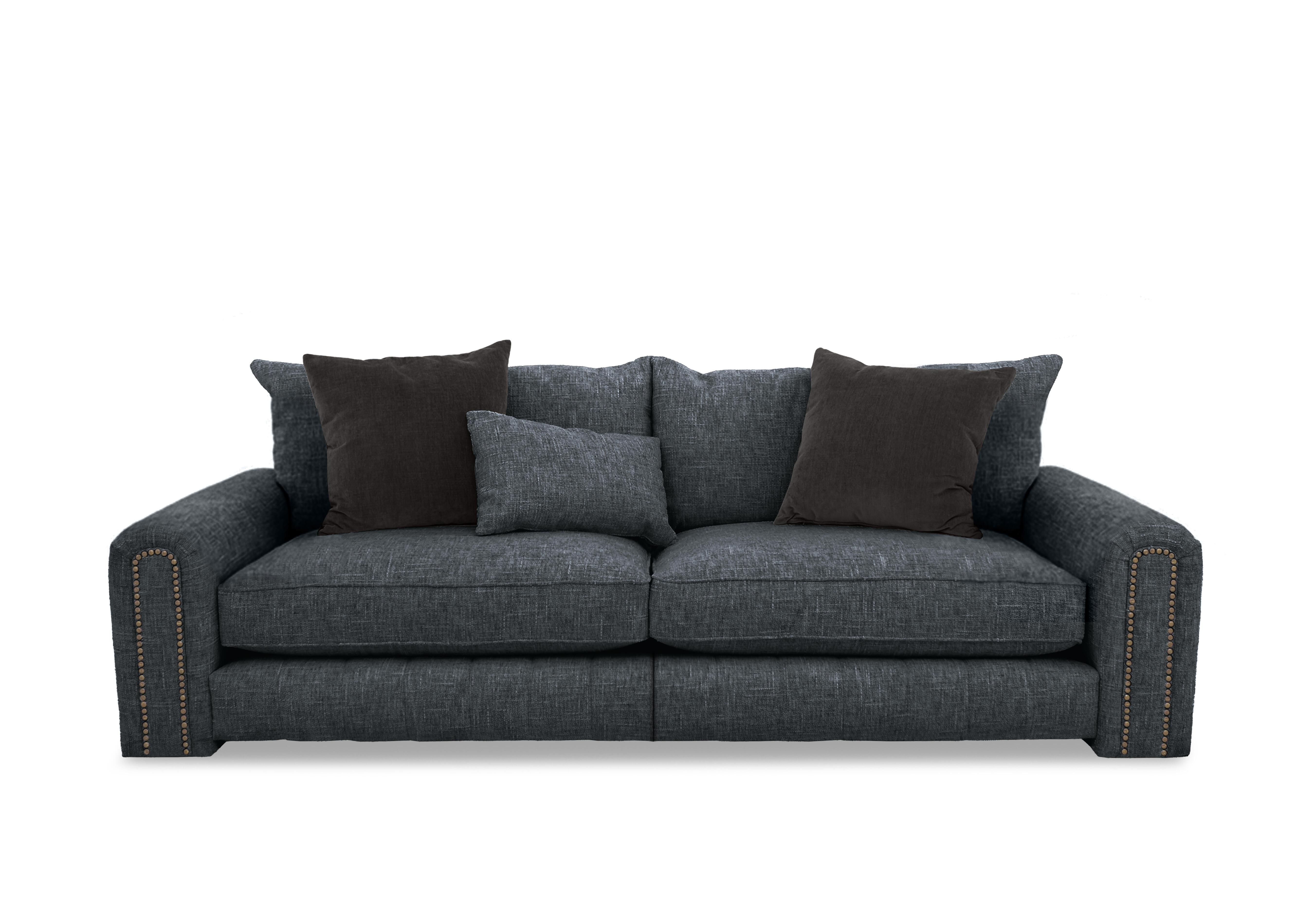 Retreat 4 Seater Fabric Sofa with Split Frame in Odyssey Subzero Studs on Furniture Village