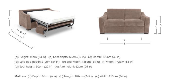 Nap 2 Seater Fabric Sofa Bed in  on Furniture Village