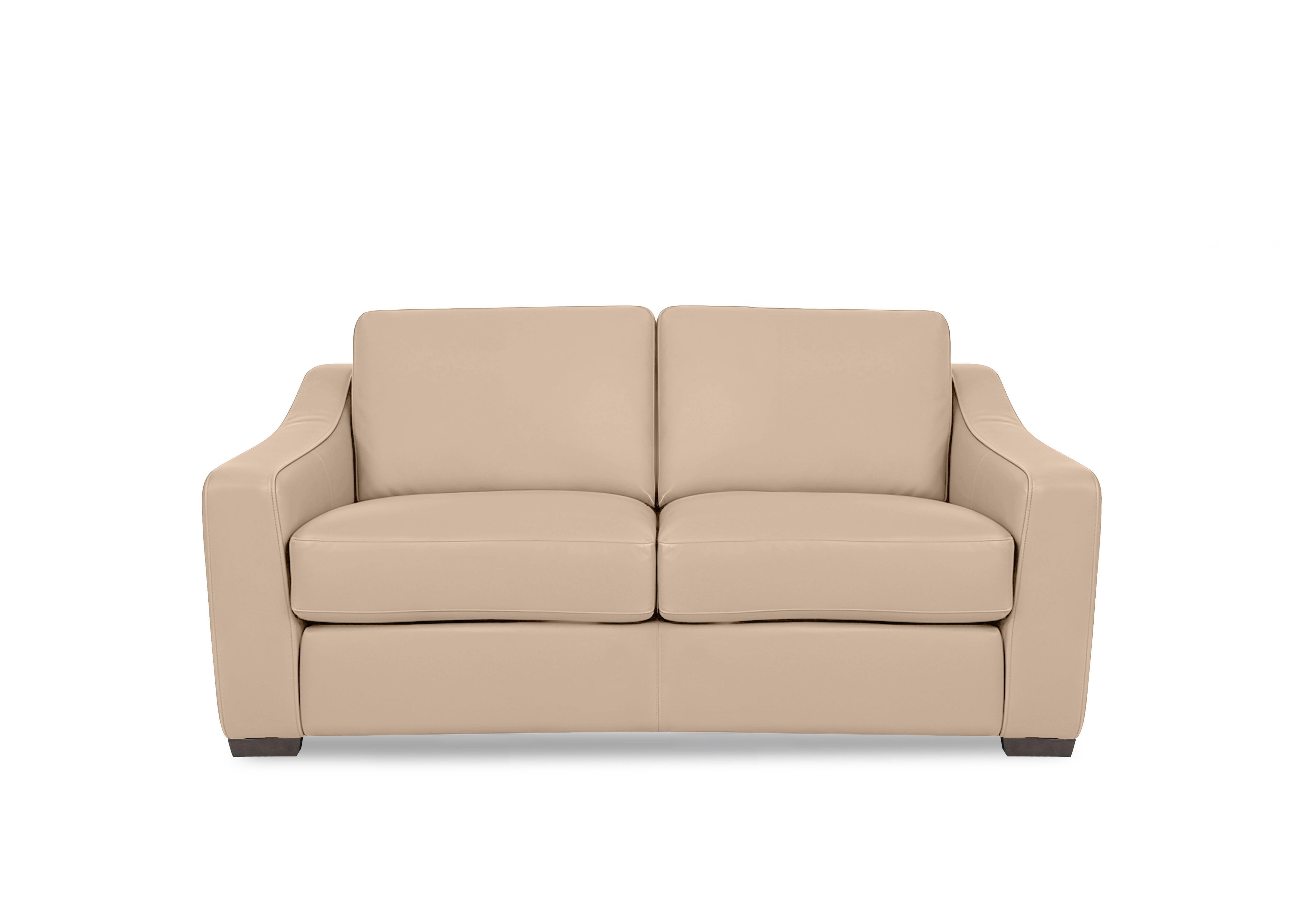 Nap 2 Seater Leather Sofa Bed in Nw-039c Pebble on Furniture Village