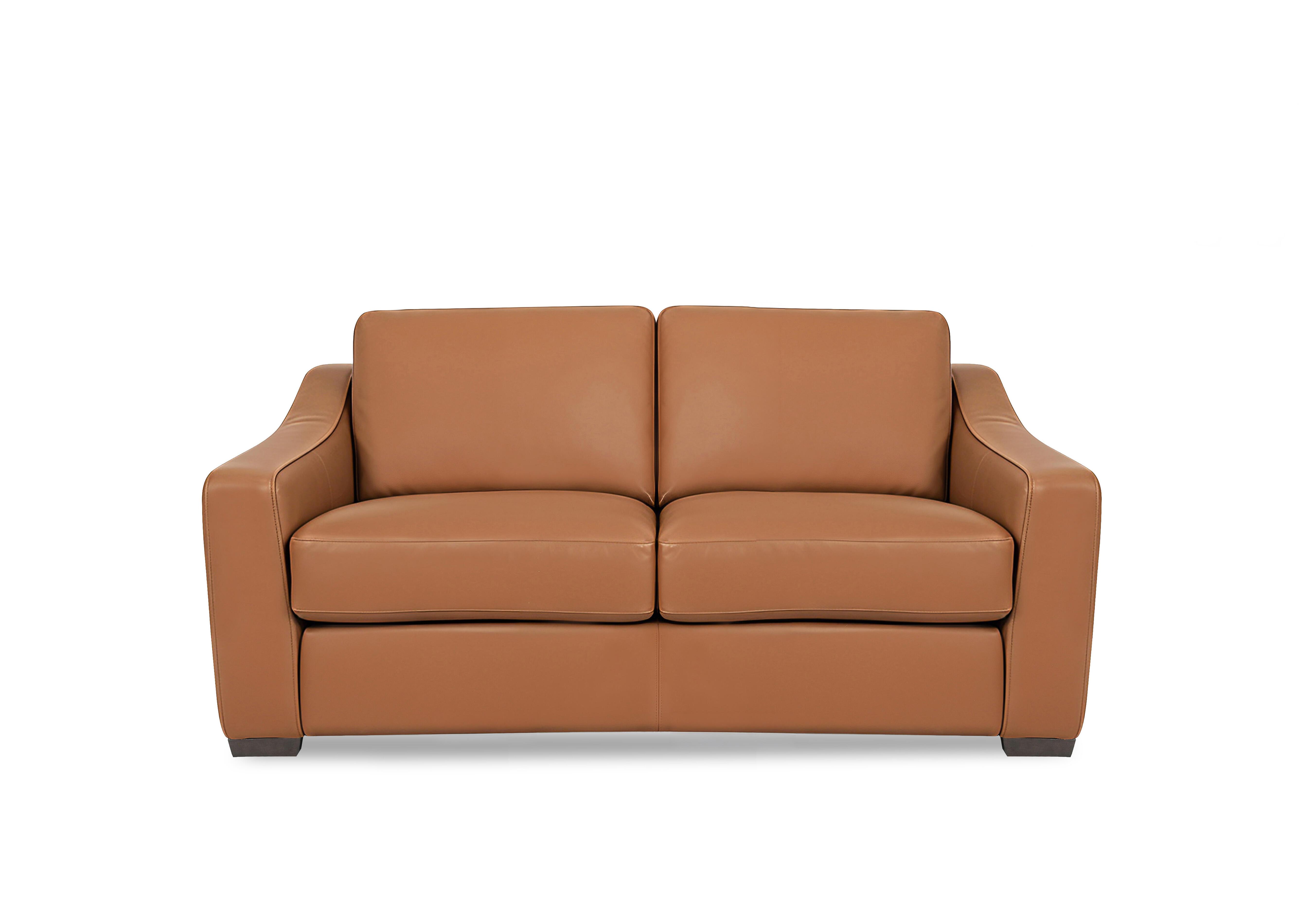 Nap 2 Seater Leather Sofa in Nw-334e Pecan Brown on Furniture Village