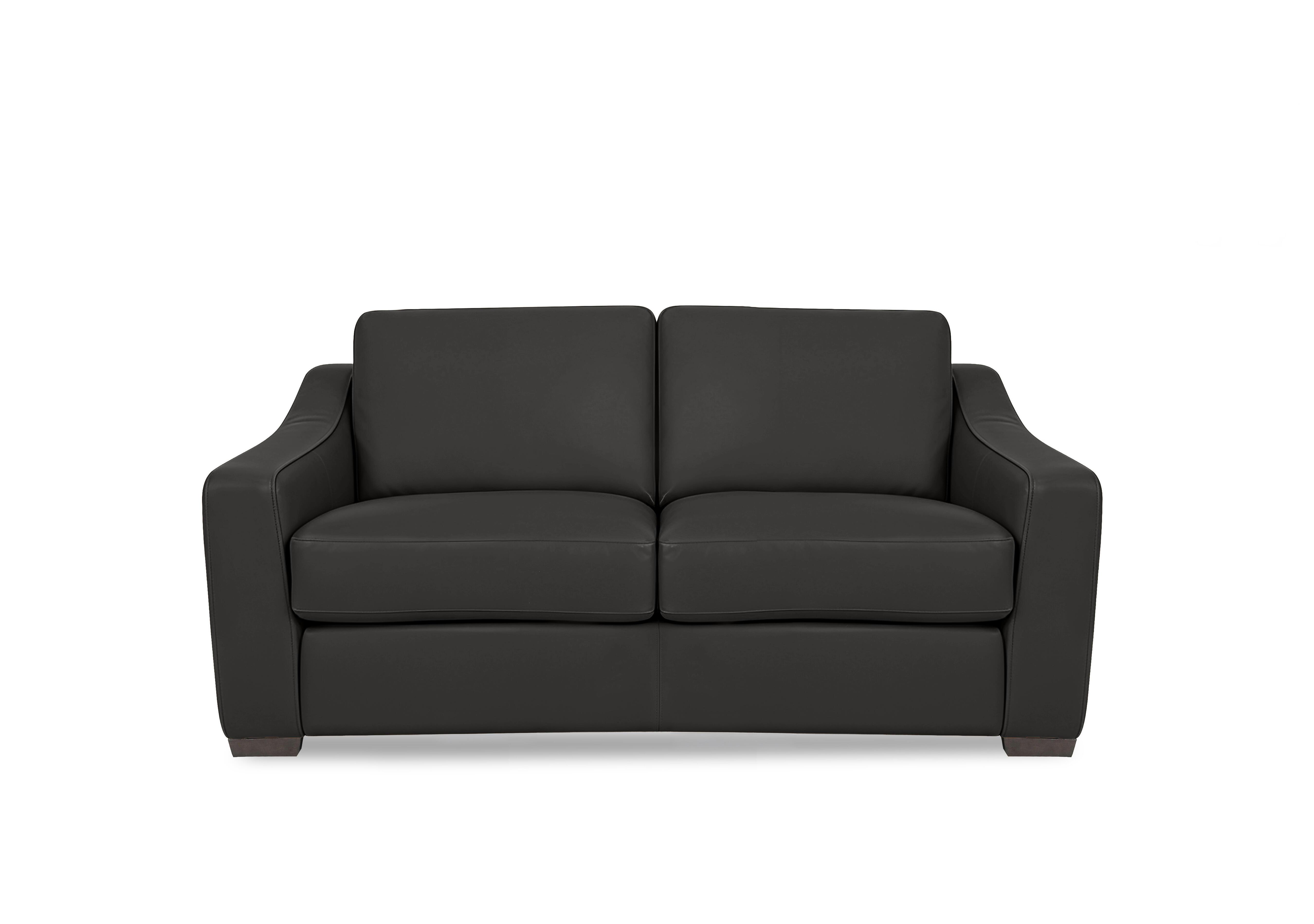 Nap 2 Seater Leather Sofa in Nw-520e Black on Furniture Village