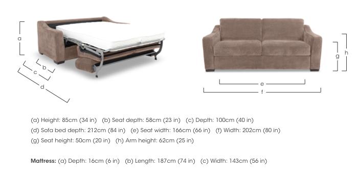 Nap 3 Seater Fabric Sofa Bed in  on Furniture Village