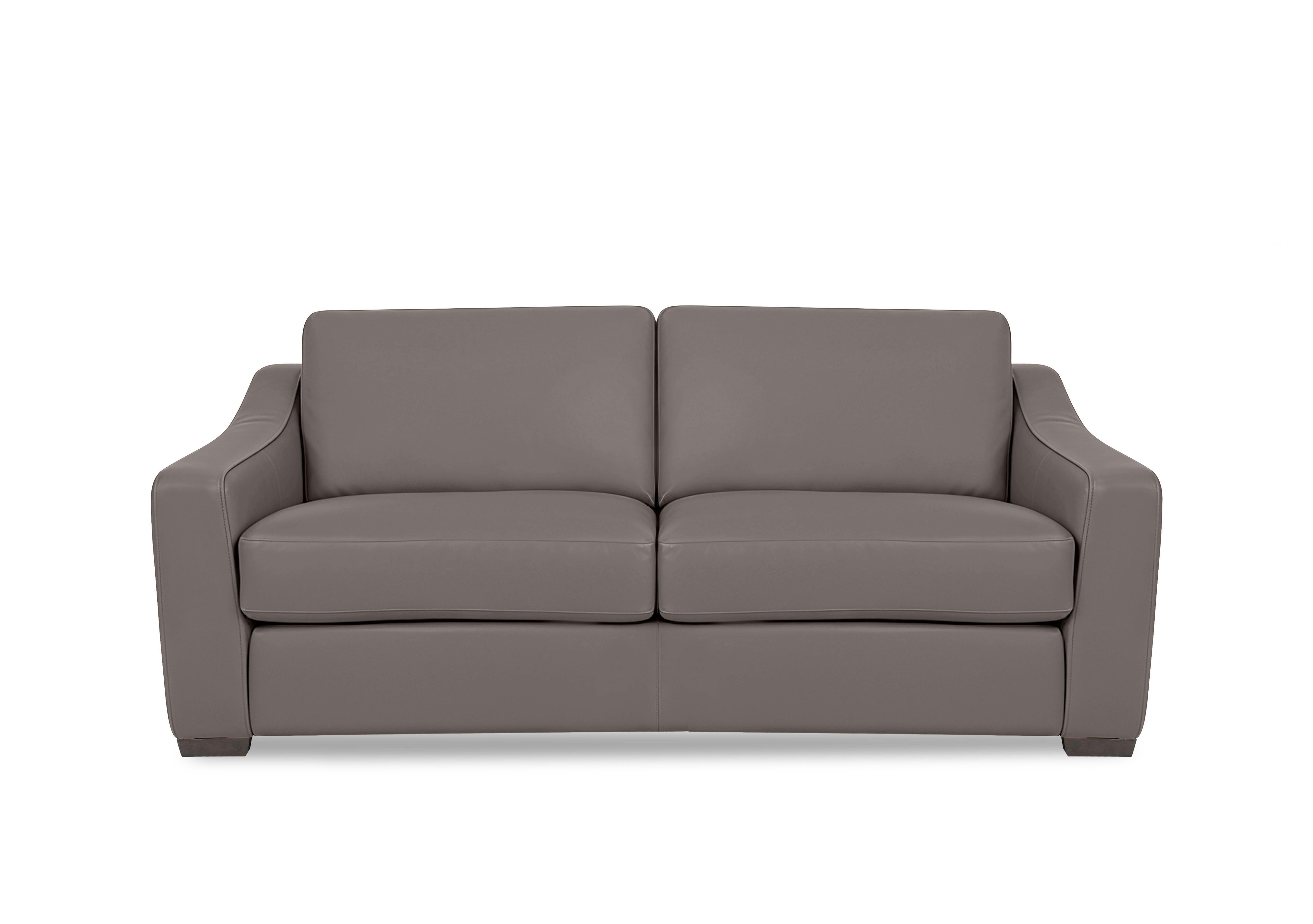 Nap 3 Seater Leather Sofa Bed in Nw-042e Elephant on Furniture Village