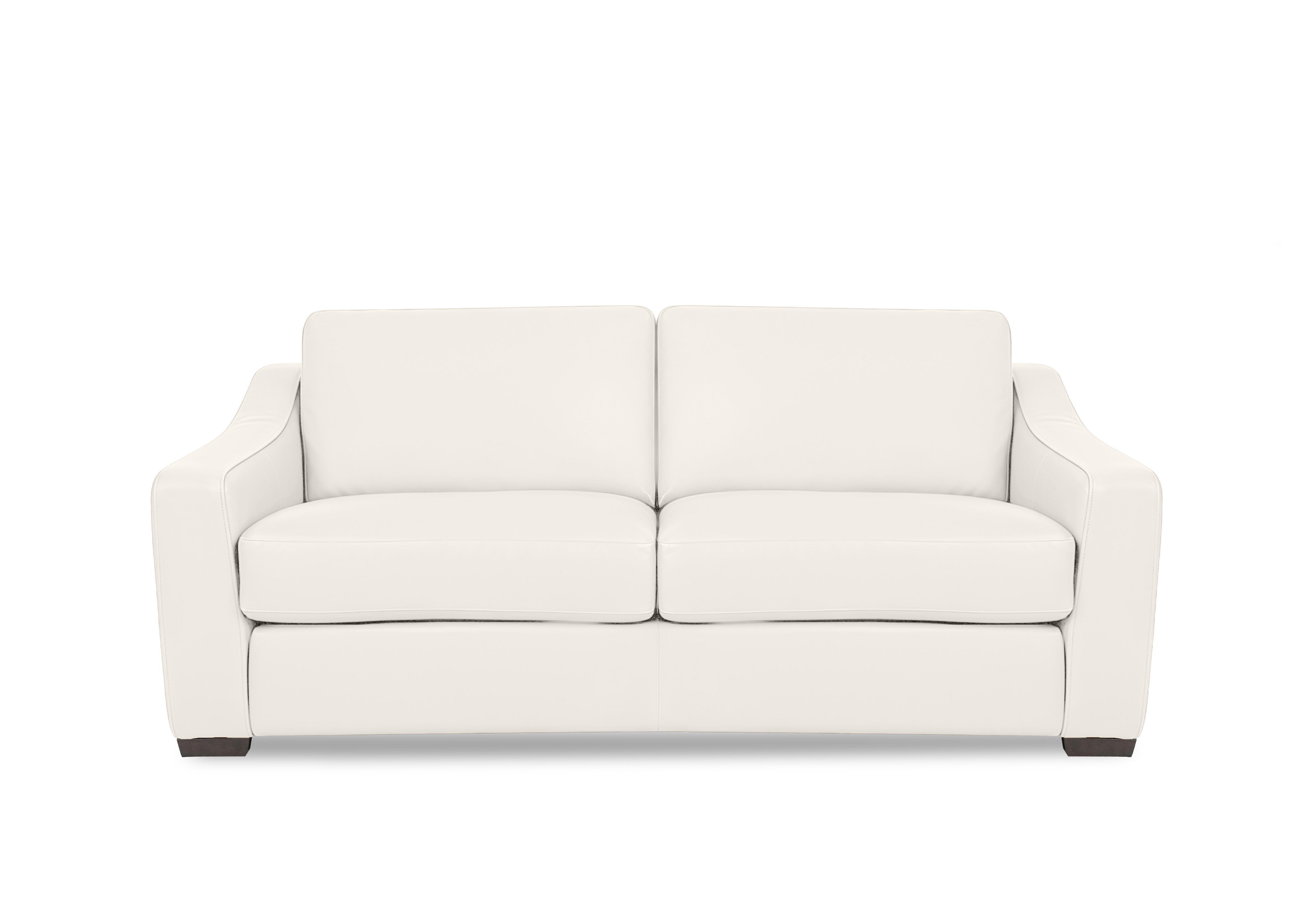 Nap 3 Seater Leather Sofa Bed in Nw-420e Star White on Furniture Village