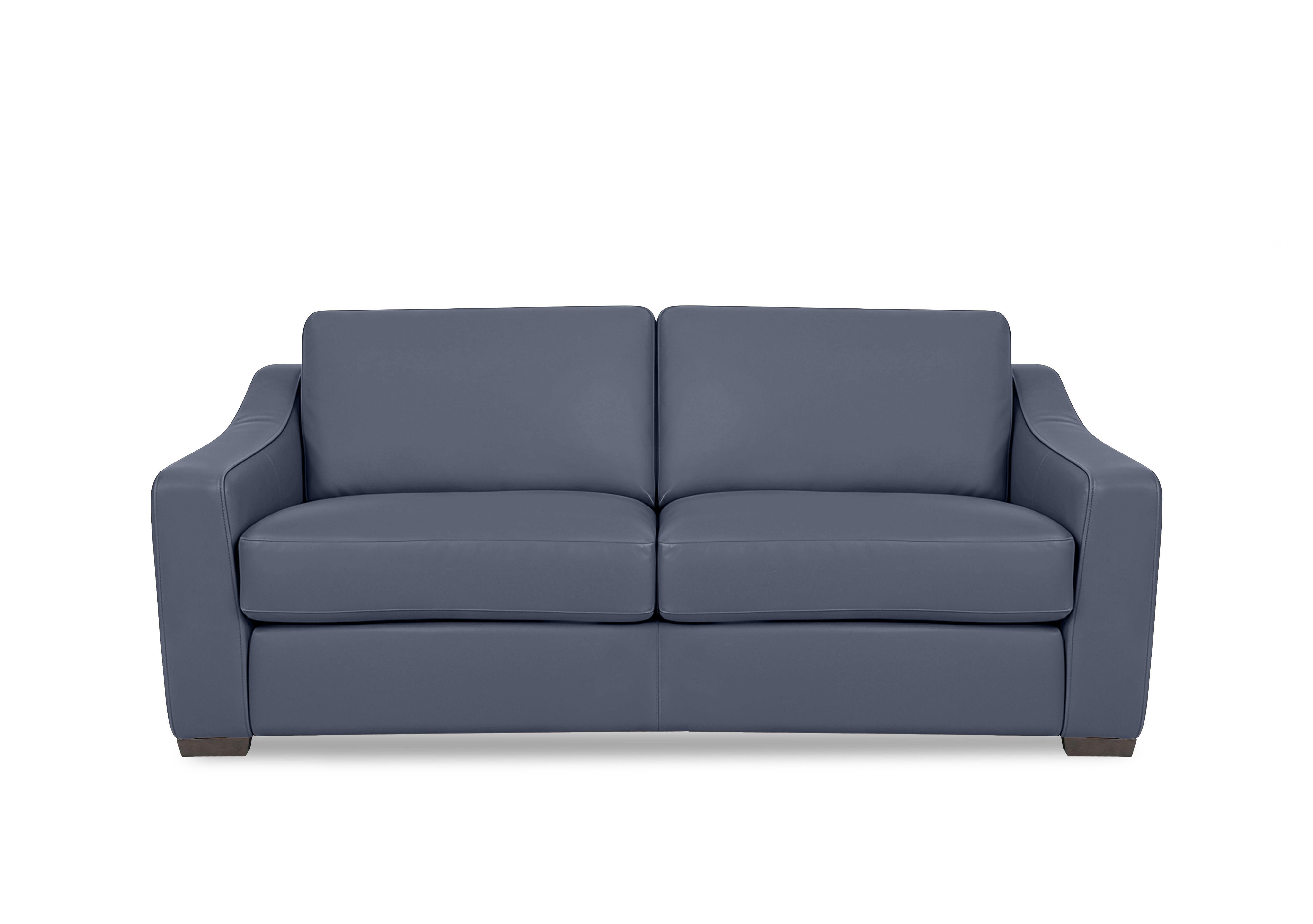 Nap 3 Seater Leather Sofa Bed in Nw-681e Ocean on Furniture Village