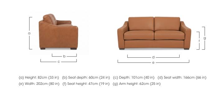 Nap 3 Seater Leather Sofa in  on Furniture Village