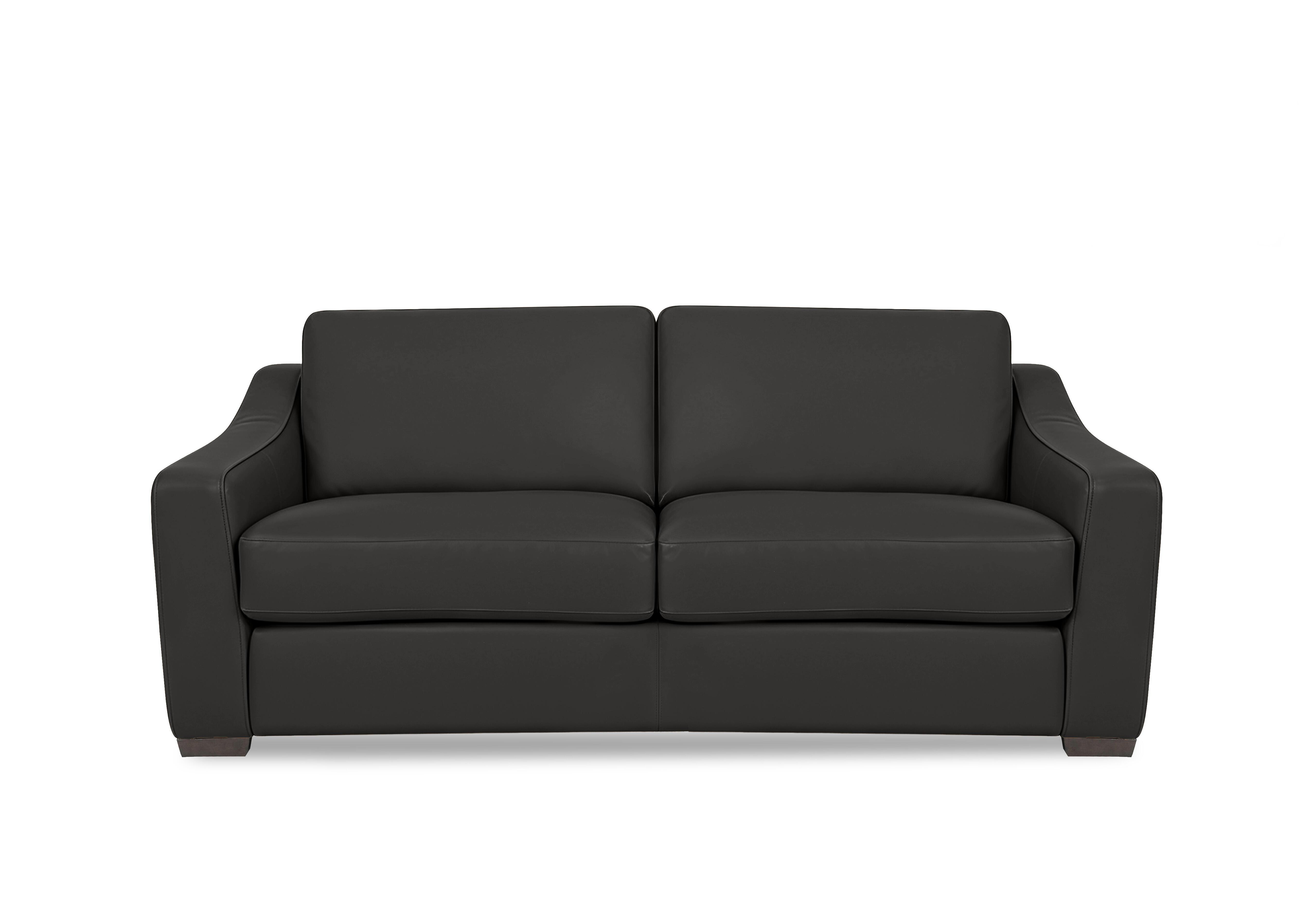 Nap 3 Seater Leather Sofa in Nw-520e Black on Furniture Village