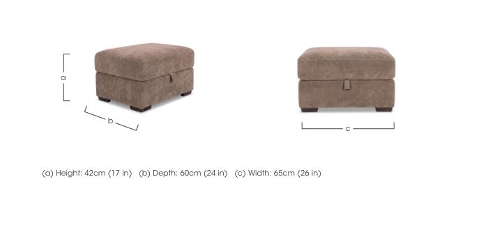 Nap Fabric Storage Footstool in  on Furniture Village