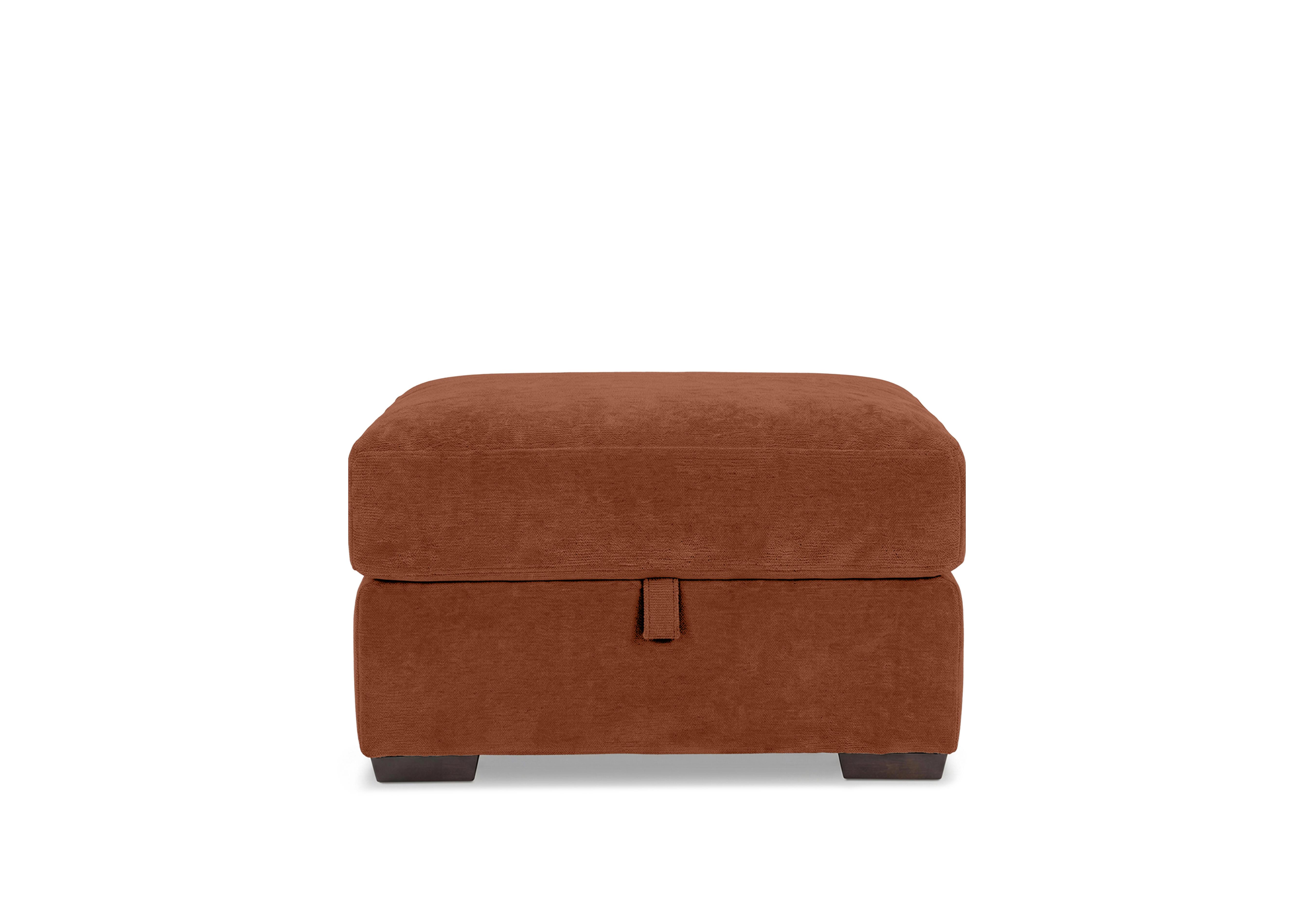 Nap Fabric Storage Footstool in Fab-Dab-R13 Rust on Furniture Village