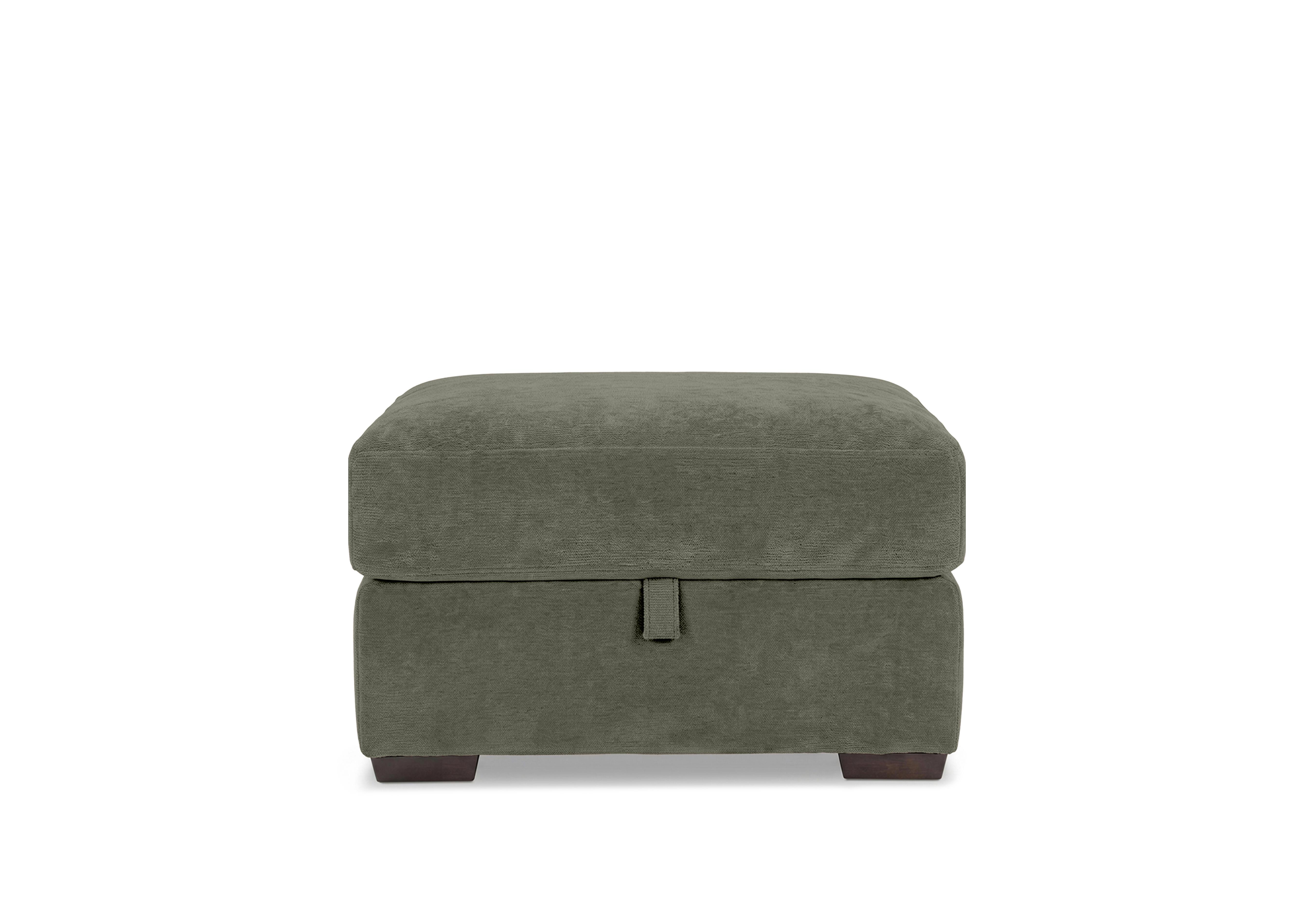 Nap Fabric Storage Footstool in Fab-Dab-R16 Forest Green on Furniture Village