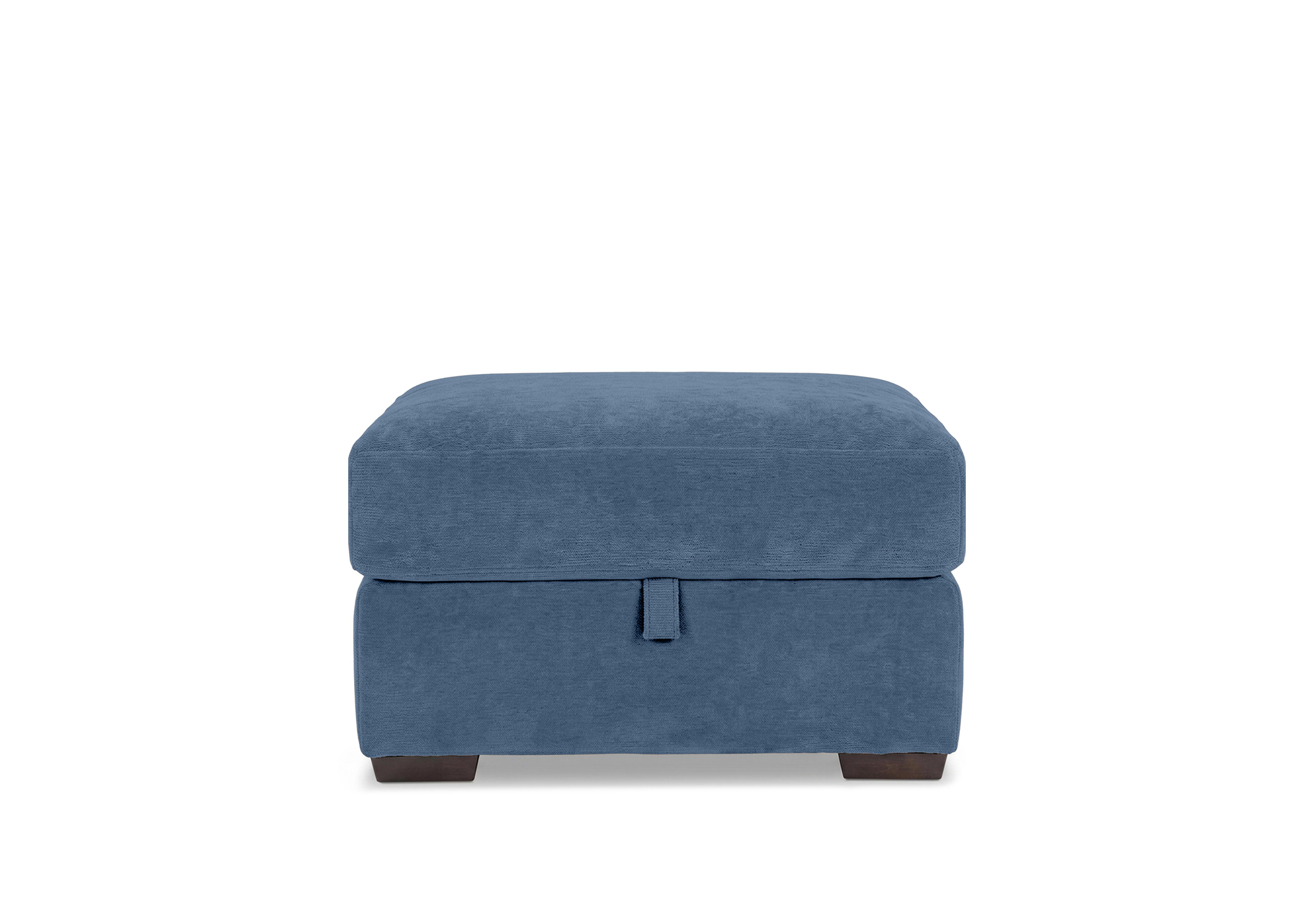 Nap Fabric Storage Footstool in Fab-Dab-R18 Silverish Blue on Furniture Village