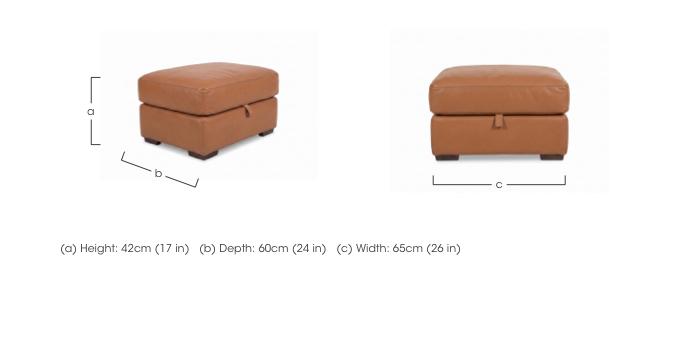 Nap Leather Storage Footstool in  on Furniture Village
