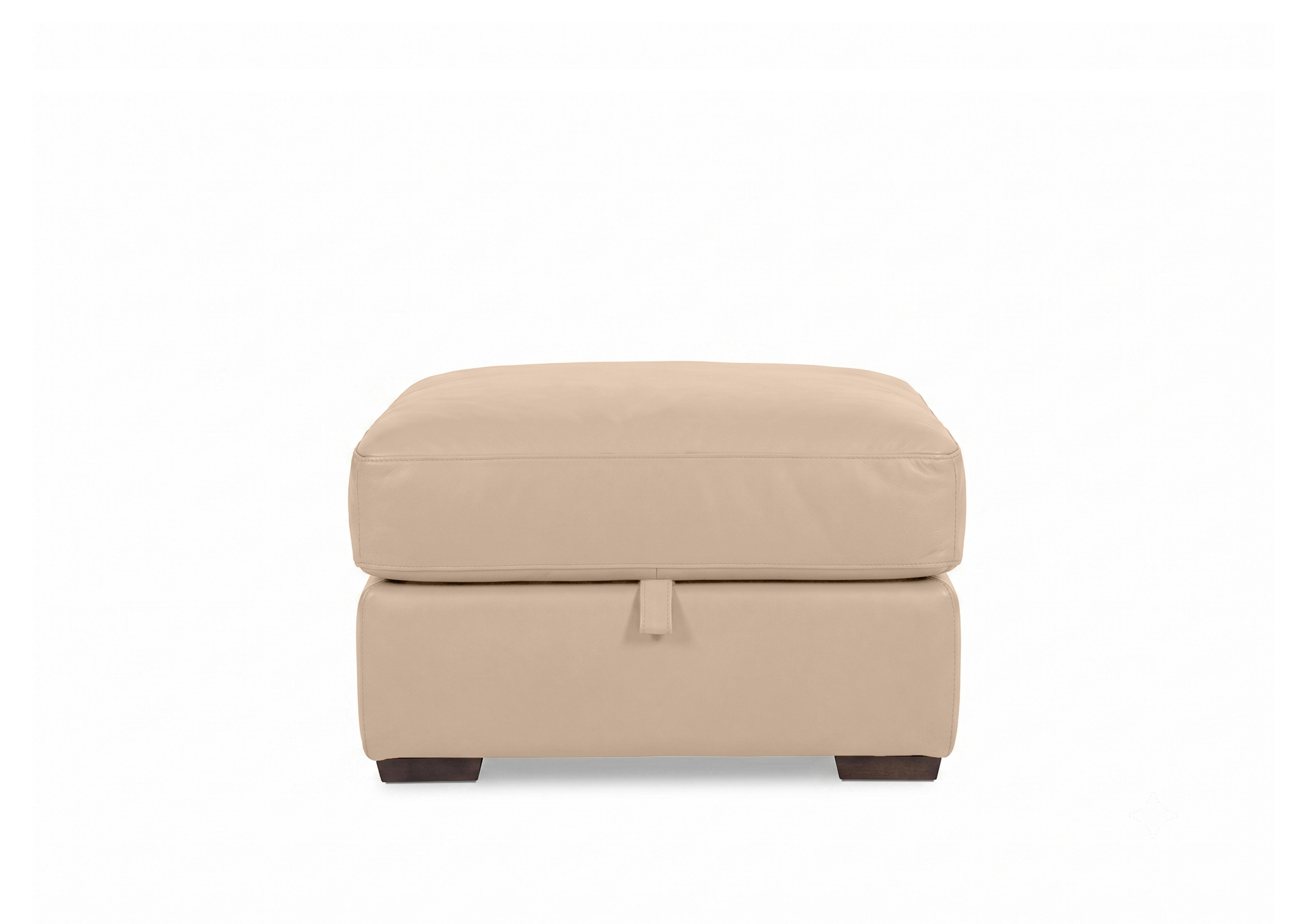 Nap Leather Storage Footstool in Nw-039c Pebble on Furniture Village