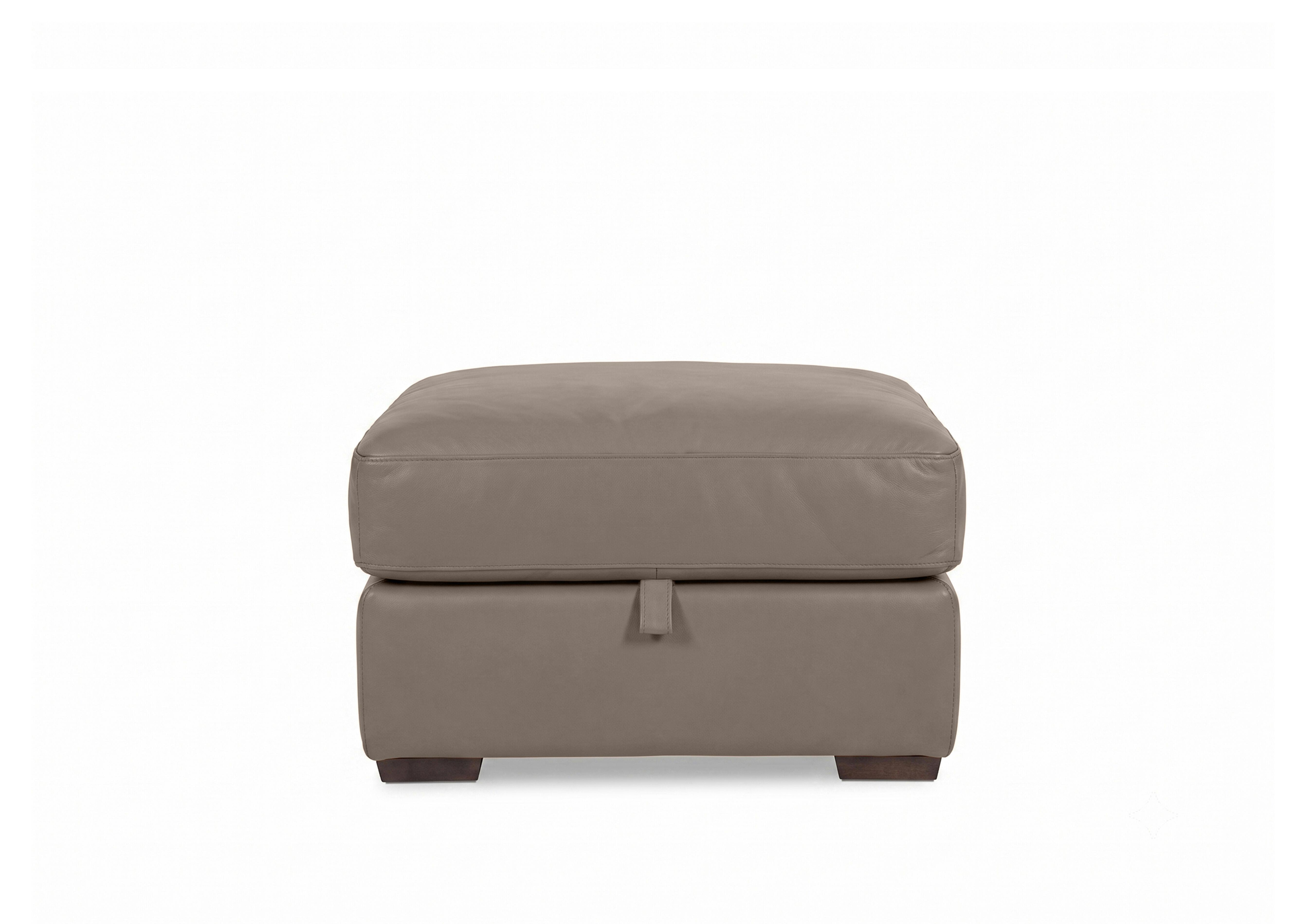 Nap Leather Storage Footstool in Nw-513e Pine Bark on Furniture Village