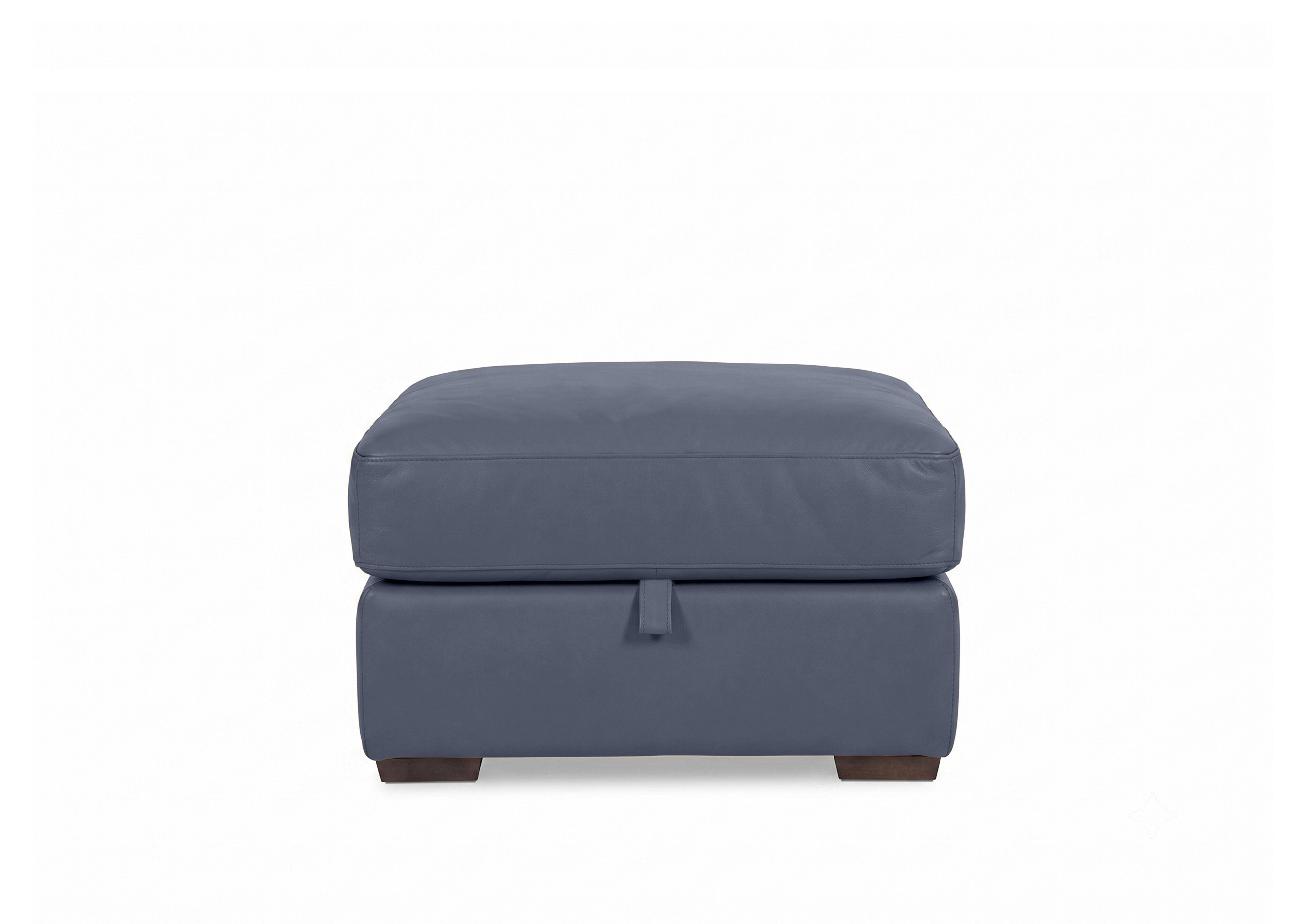 Nap Leather Storage Footstool in Nw-681e Ocean on Furniture Village