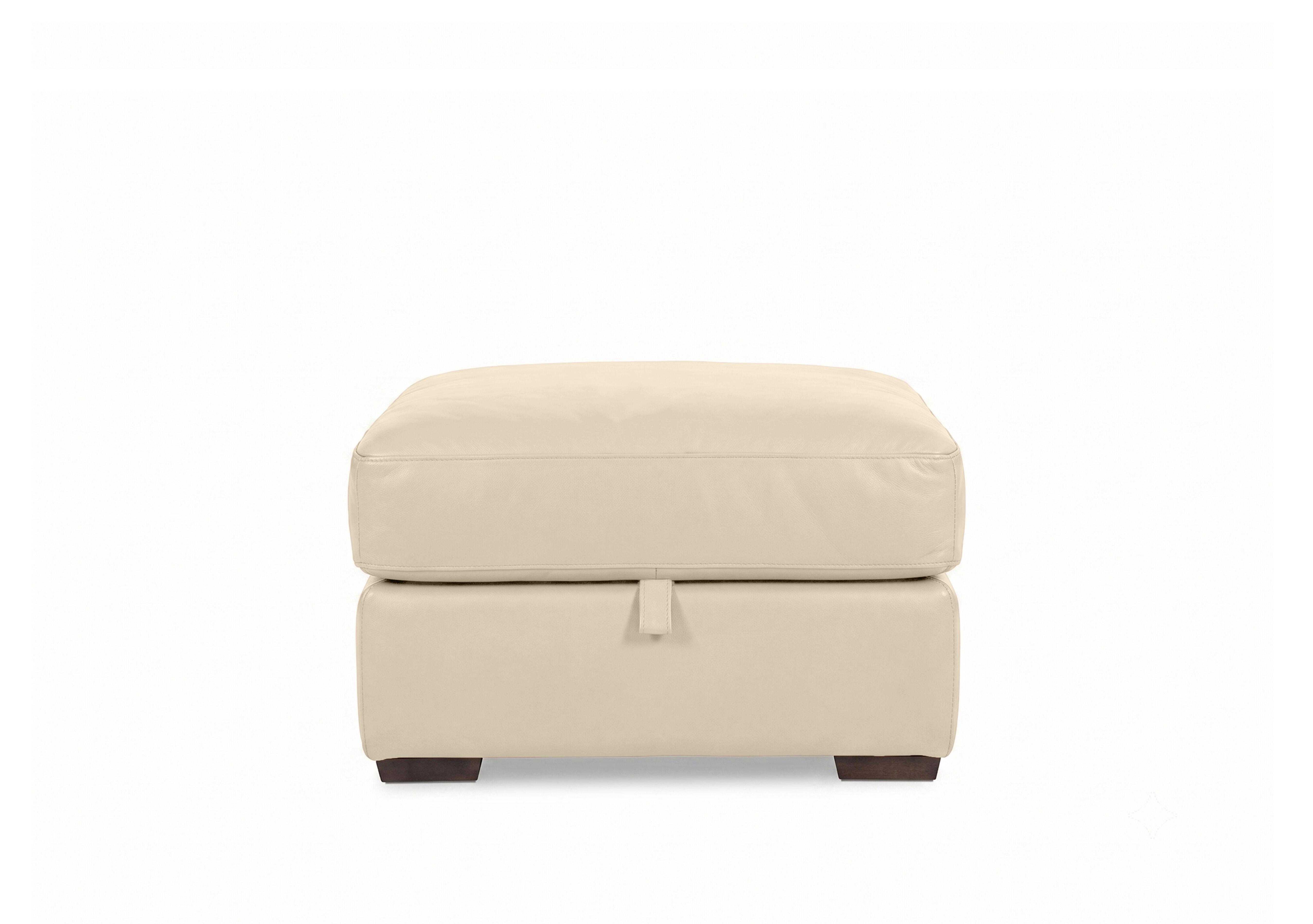 Nap Leather Storage Footstool in Nw-862c Bisque on Furniture Village