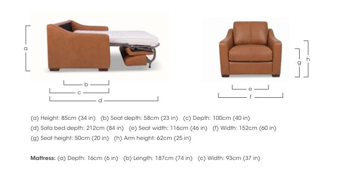 Nap Leather Snuggler Sofa Bed in  on Furniture Village