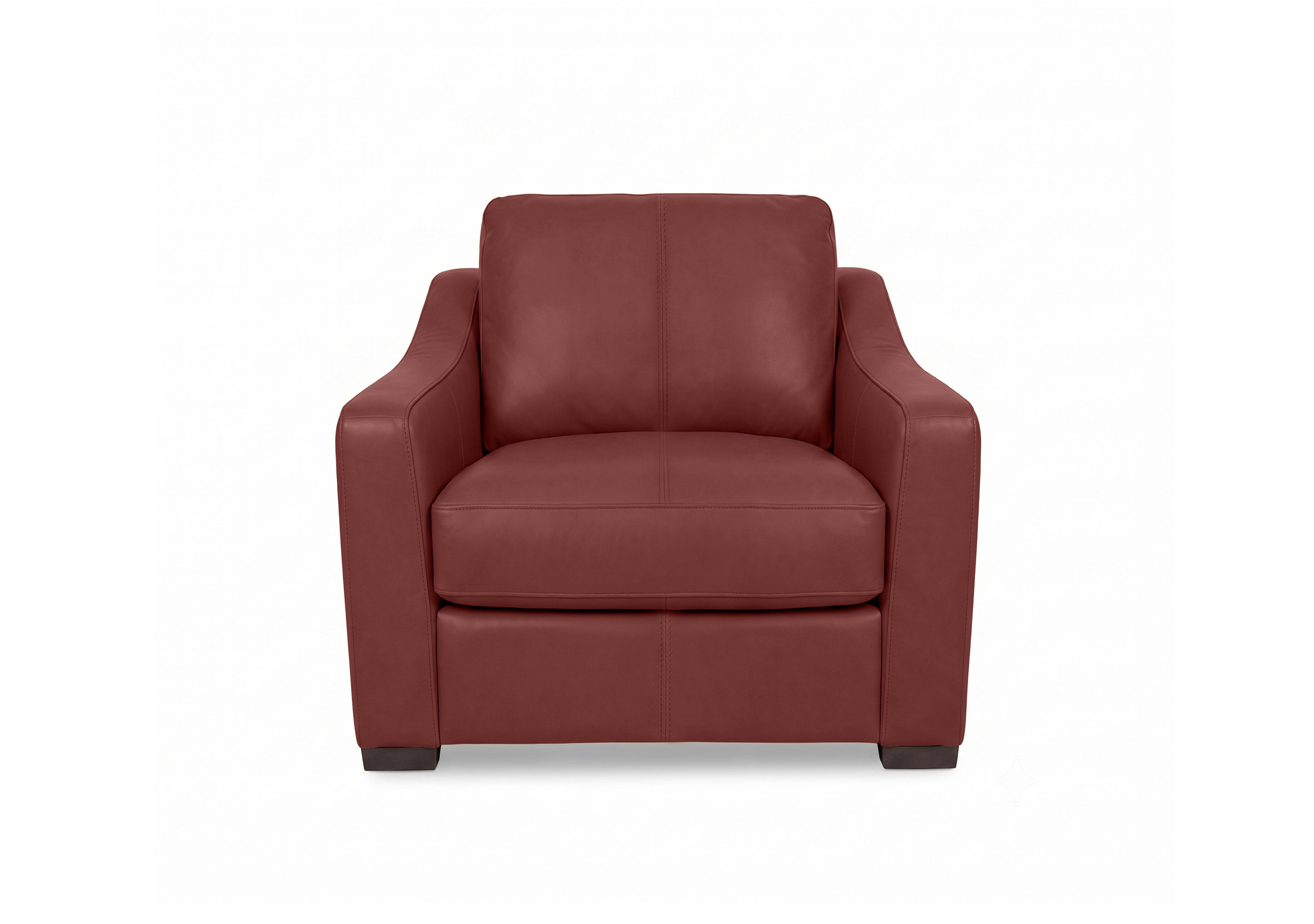 Nap Leather Snuggler Sofa Bed in Nw-035c Deep Red on Furniture Village
