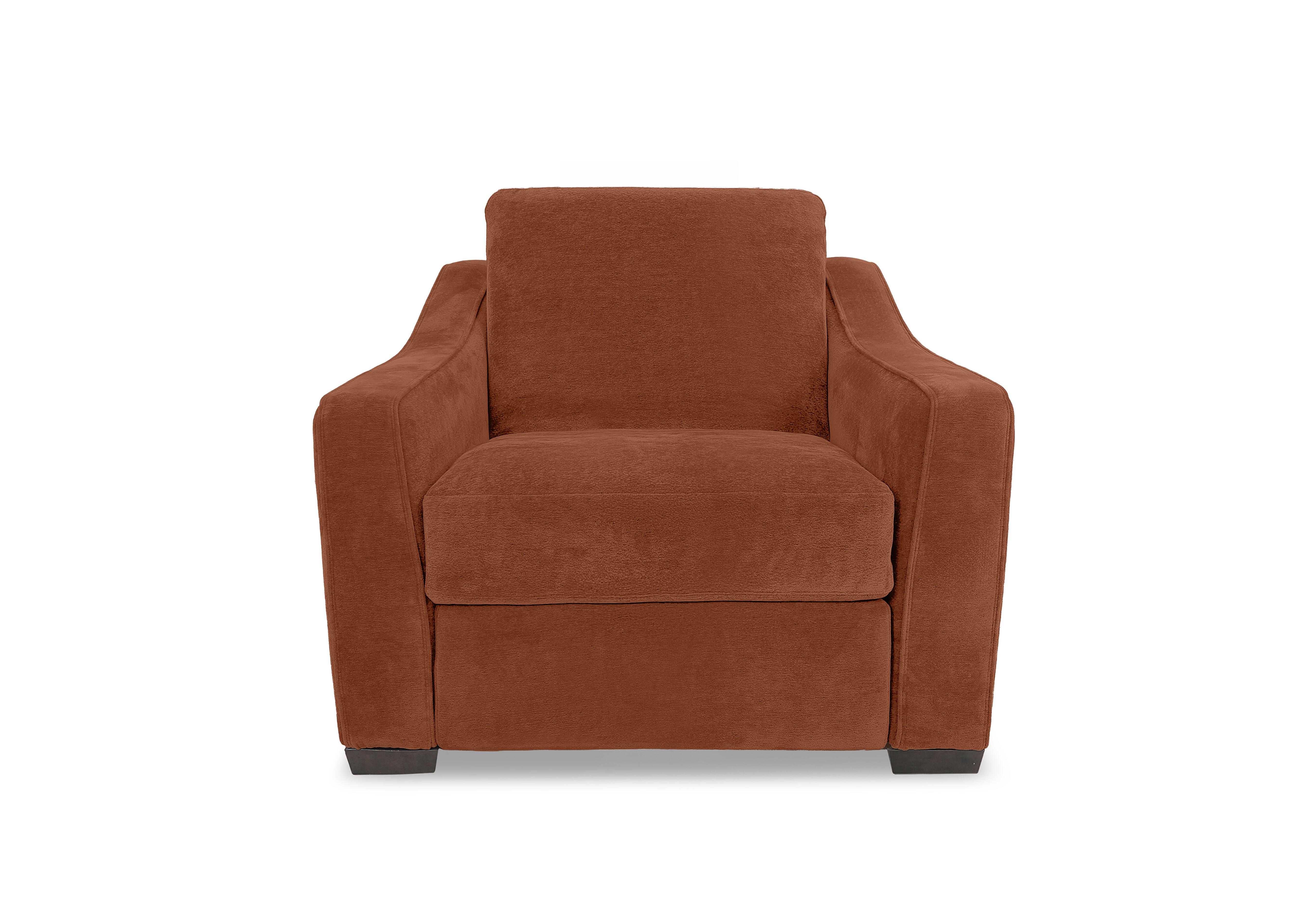 Nap Fabric Snuggler Chair in Fab-Dab-R13 Rust on Furniture Village