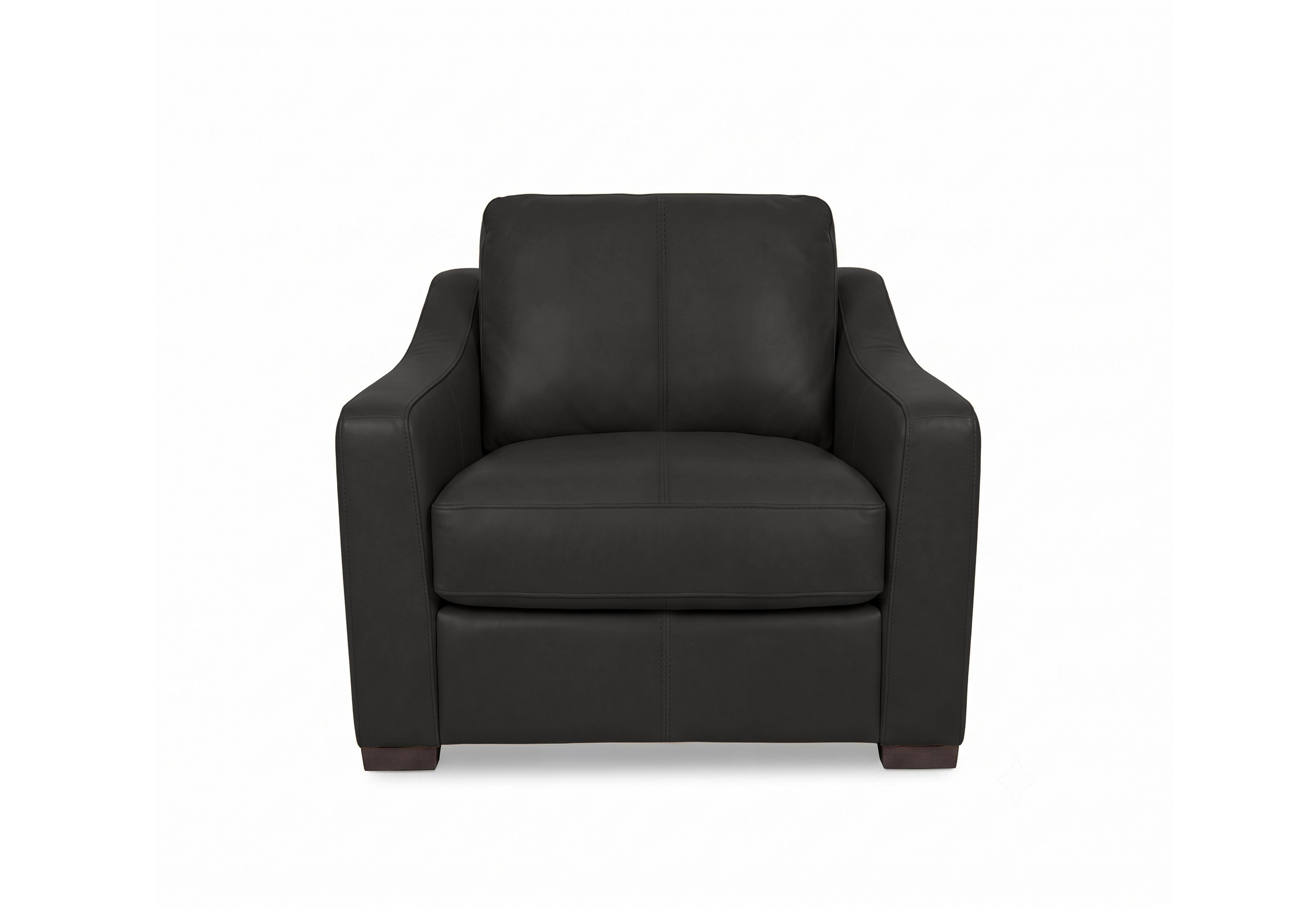 Nap Leather Snuggler Chair in Nw-520e Black on Furniture Village