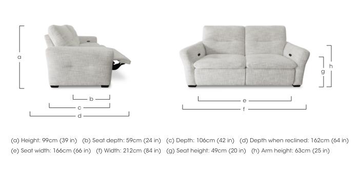 Restore 3 Seater Fabric Power Recliner Sofa with Power Headrests in  on Furniture Village