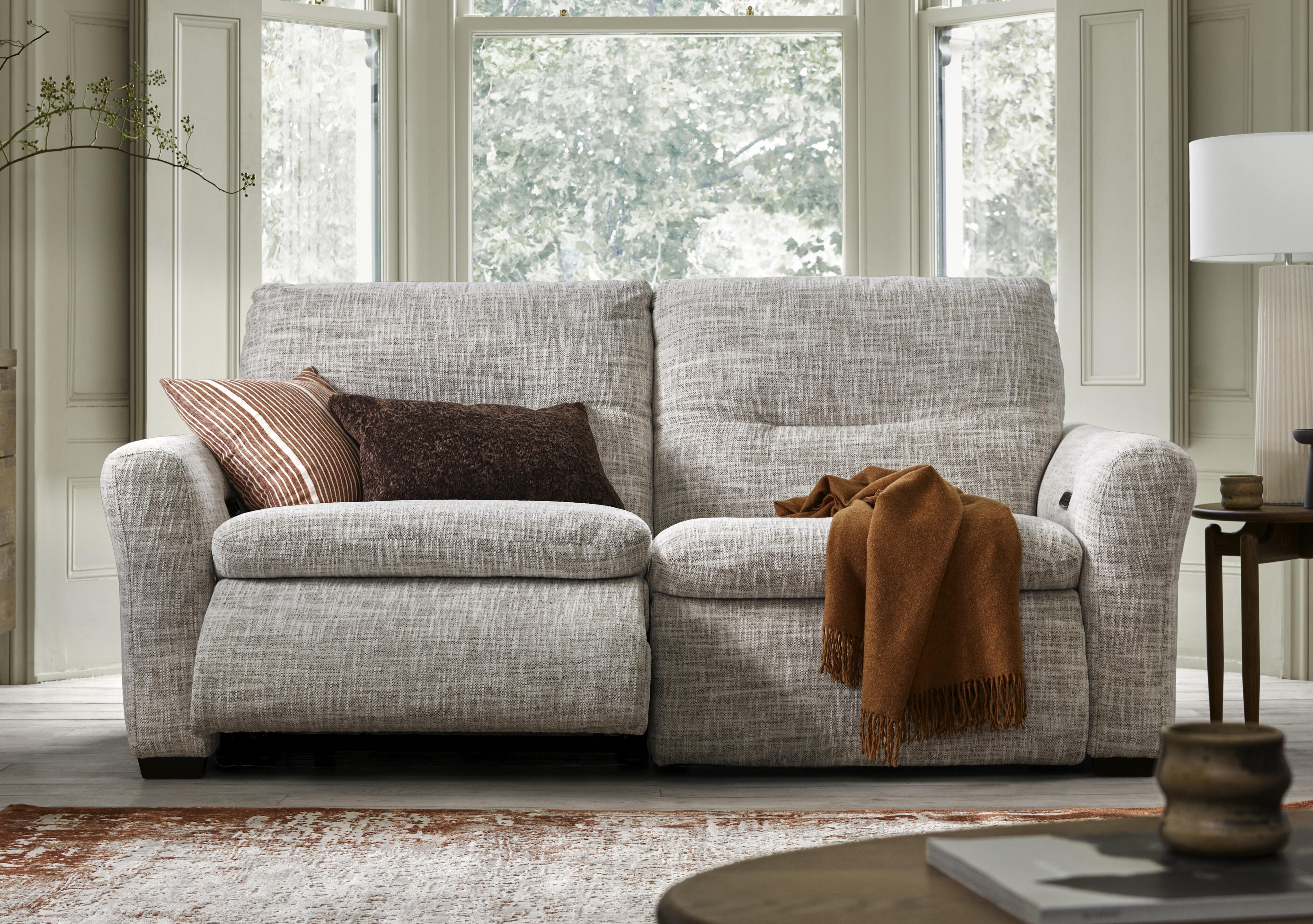 Restore 3 Seater Fabric Power Recliner Sofa with Power Headrests in  on Furniture Village