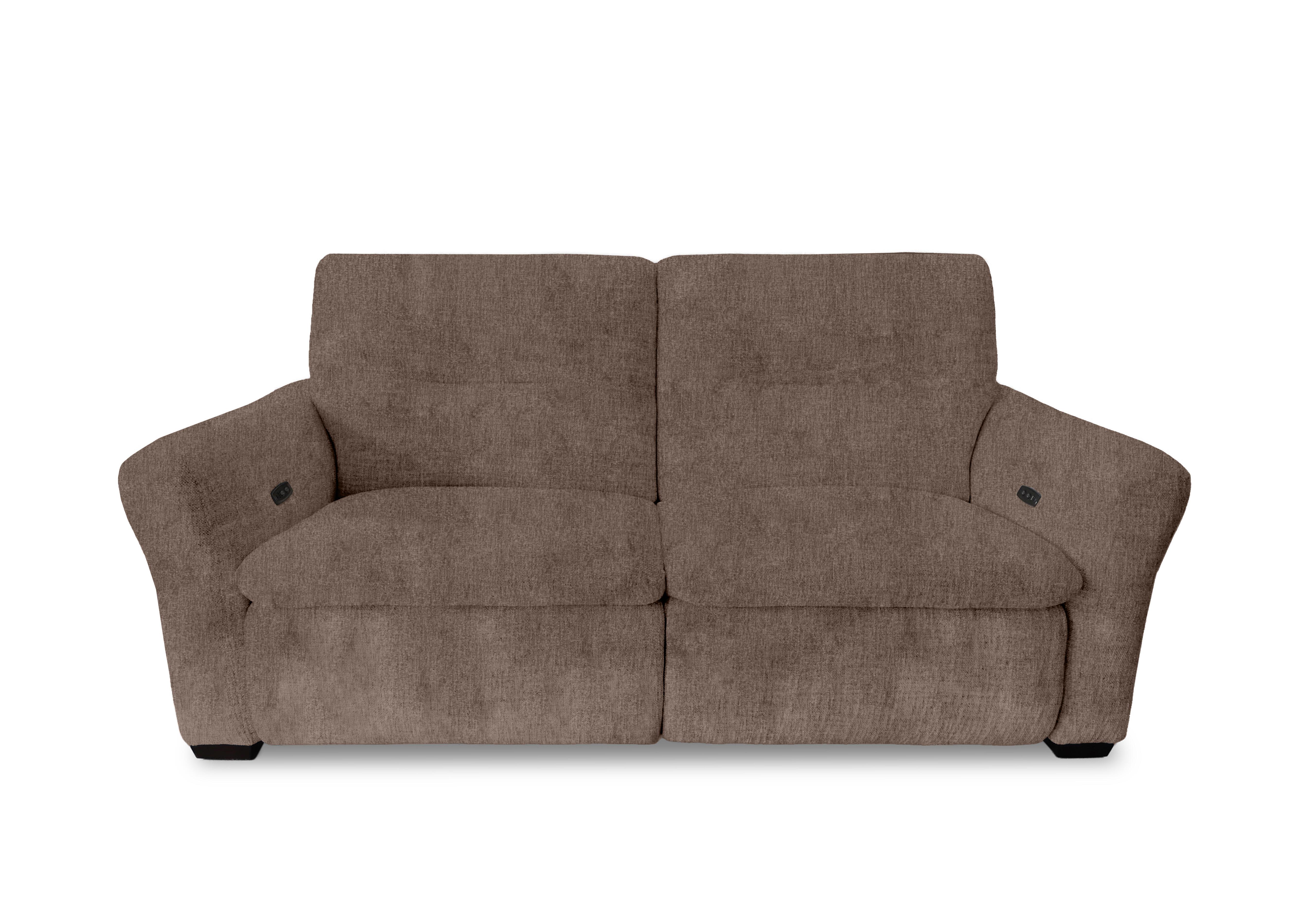 Restore 3 Seater Fabric Power Recliner Sofa with Power Headrests in Fab-Crn-R431 Brown on Furniture Village