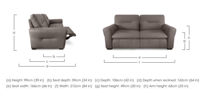 Restore 3 Seater Leather Power Recliner Sofa with Power Headrests in  on Furniture Village
