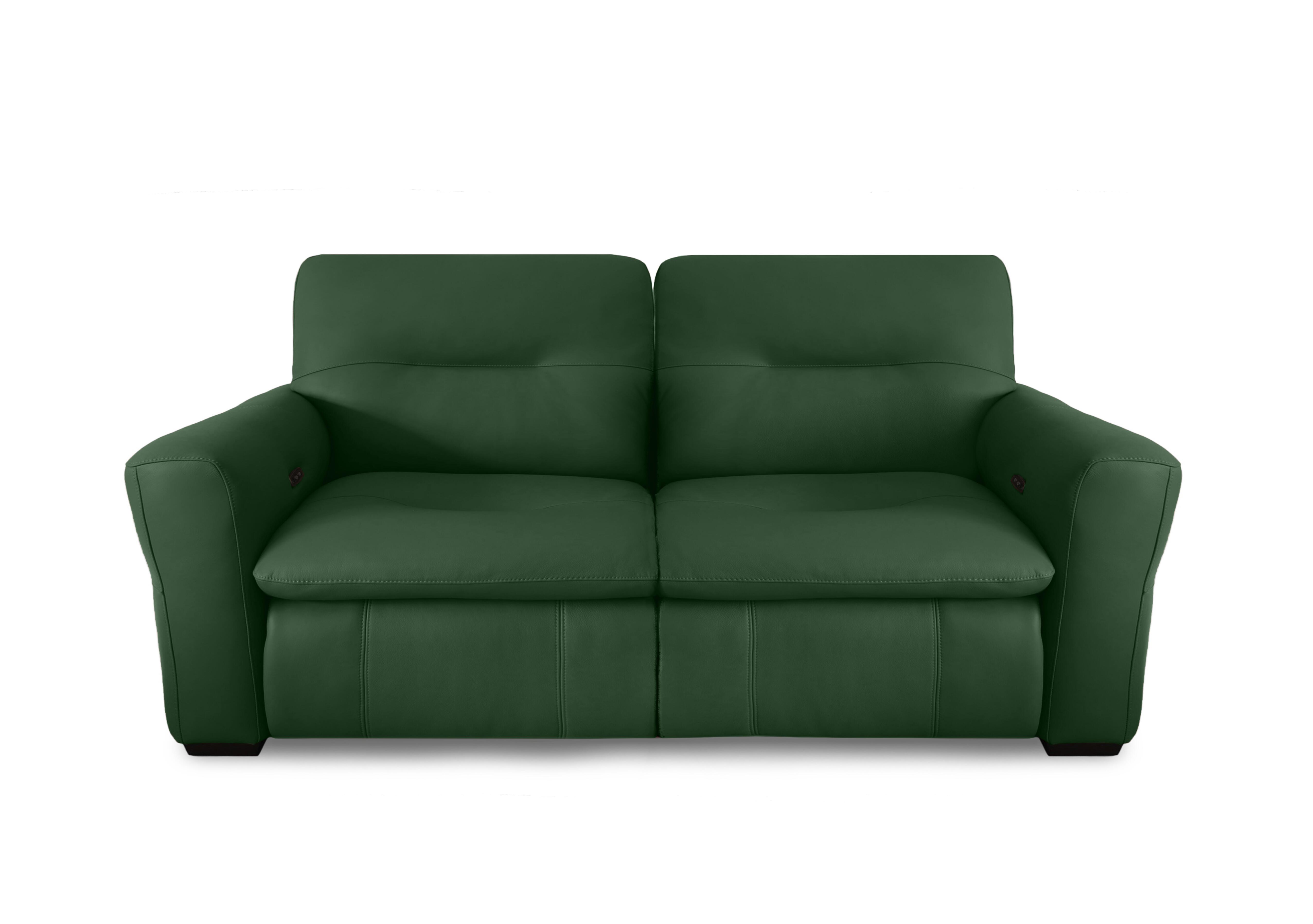 Restore 3 Seater Leather Power Recliner Sofa with Power Headrests in Nw-371e Chive Green on Furniture Village