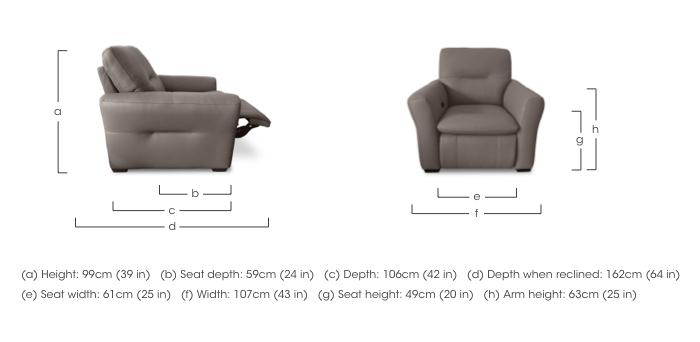 Restore Leather Power Recliner Armchair with Power Headrest in  on Furniture Village