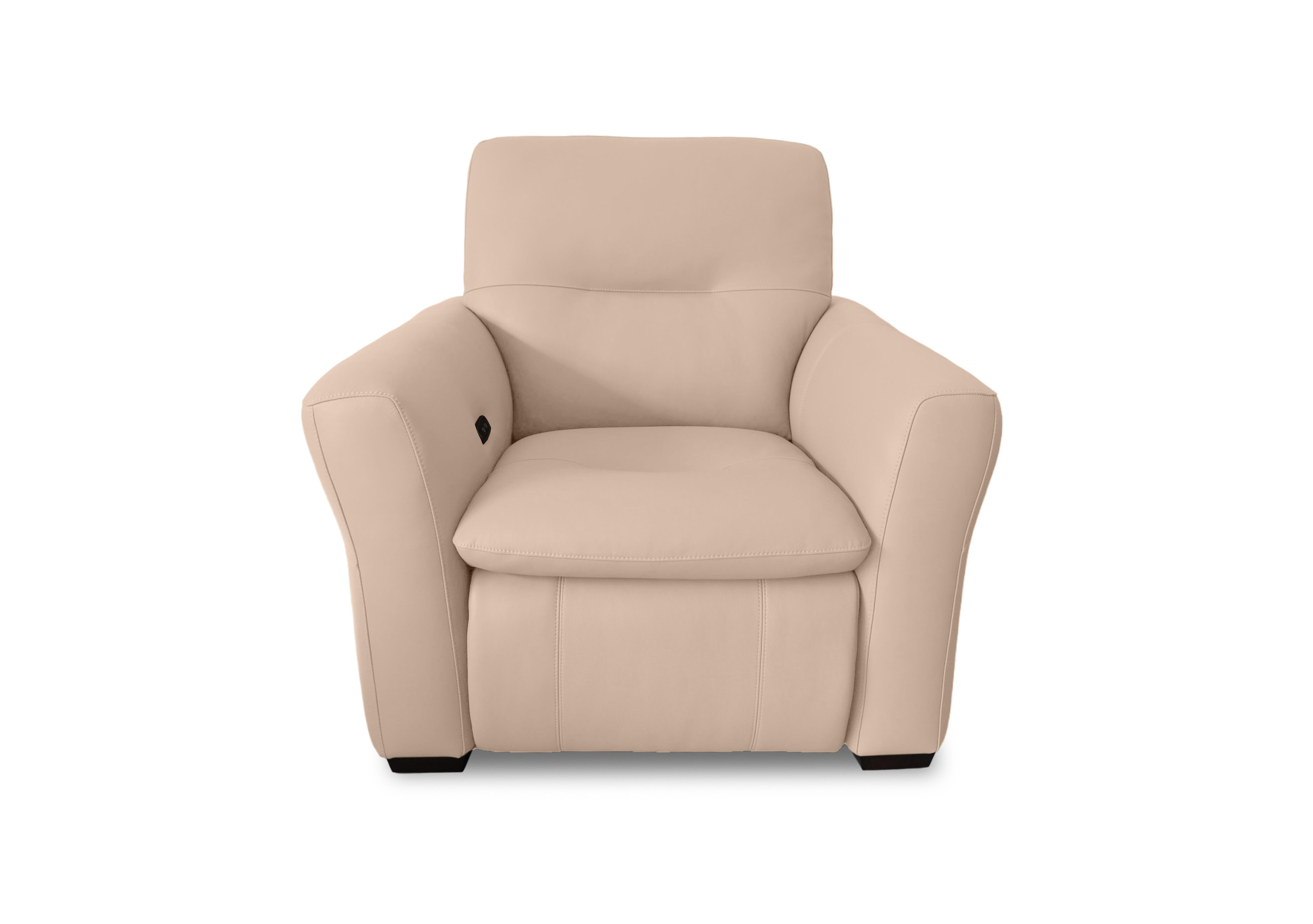 Restore Leather Power Recliner Armchair with Power Headrest in Nw-039c Pebble on Furniture Village