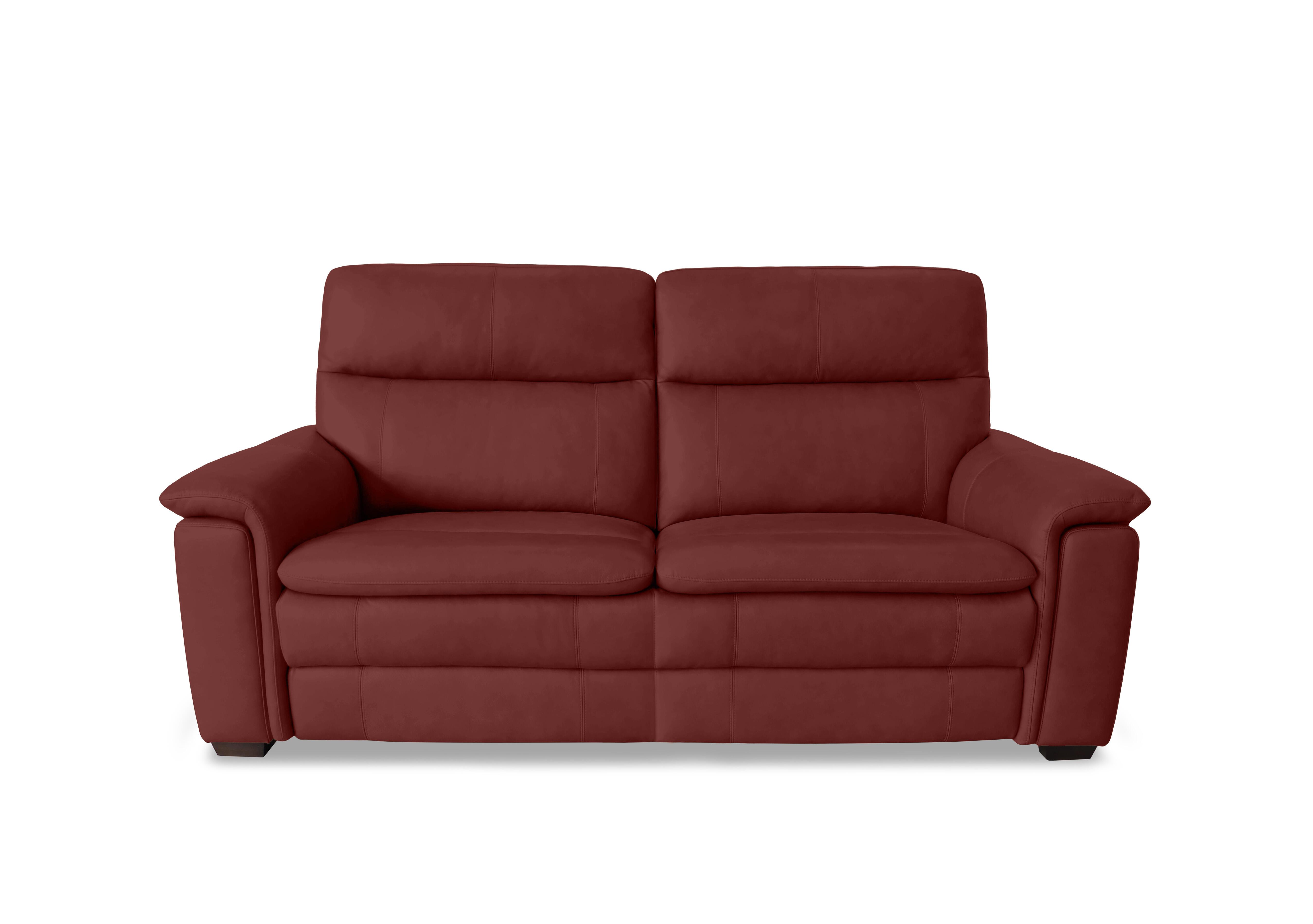 Recharge 2 Seater Leather Sofa in Bv-035c Deep Red on Furniture Village