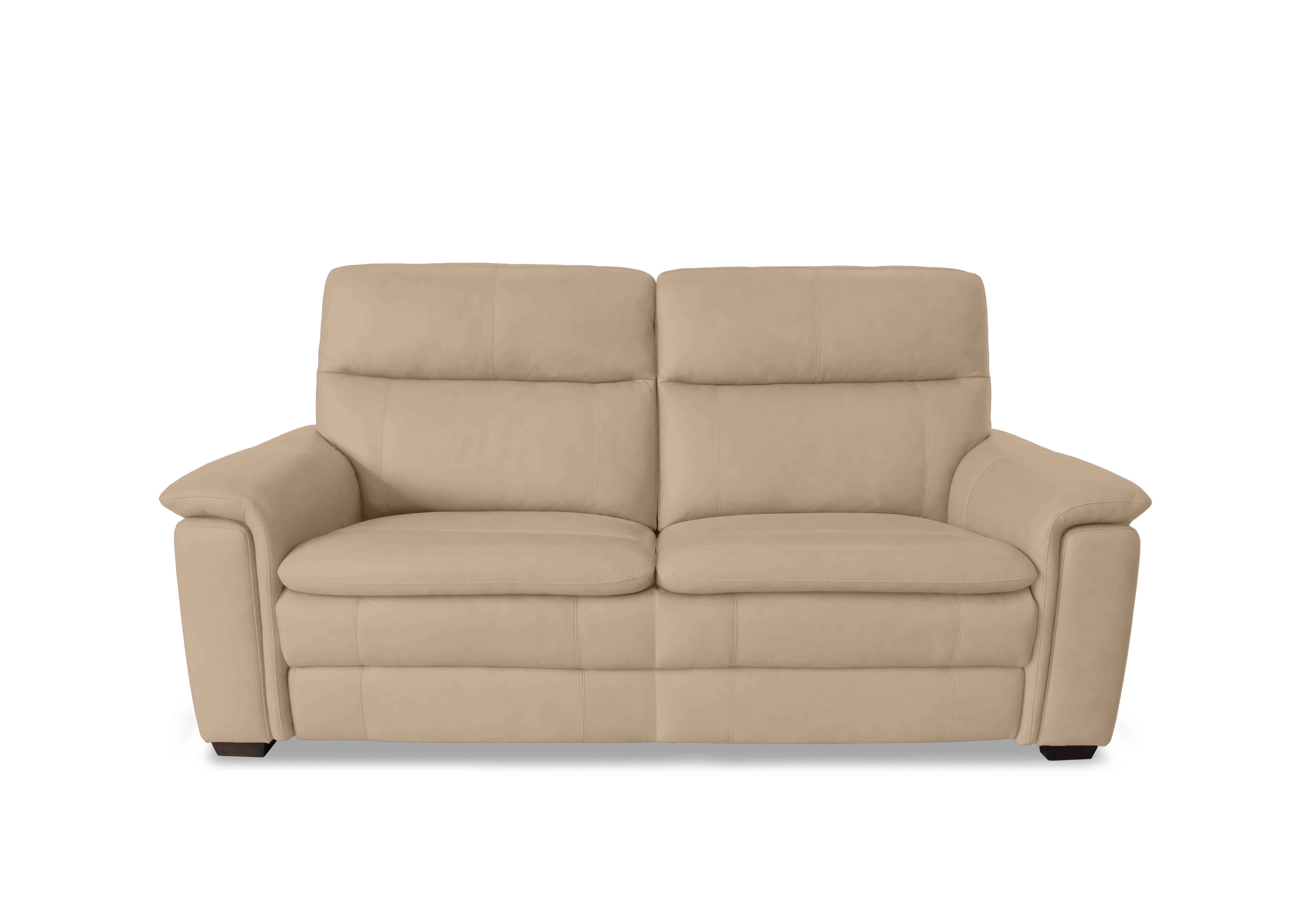 Recharge 2 Seater Leather Sofa in Bv-039c Pebble on Furniture Village