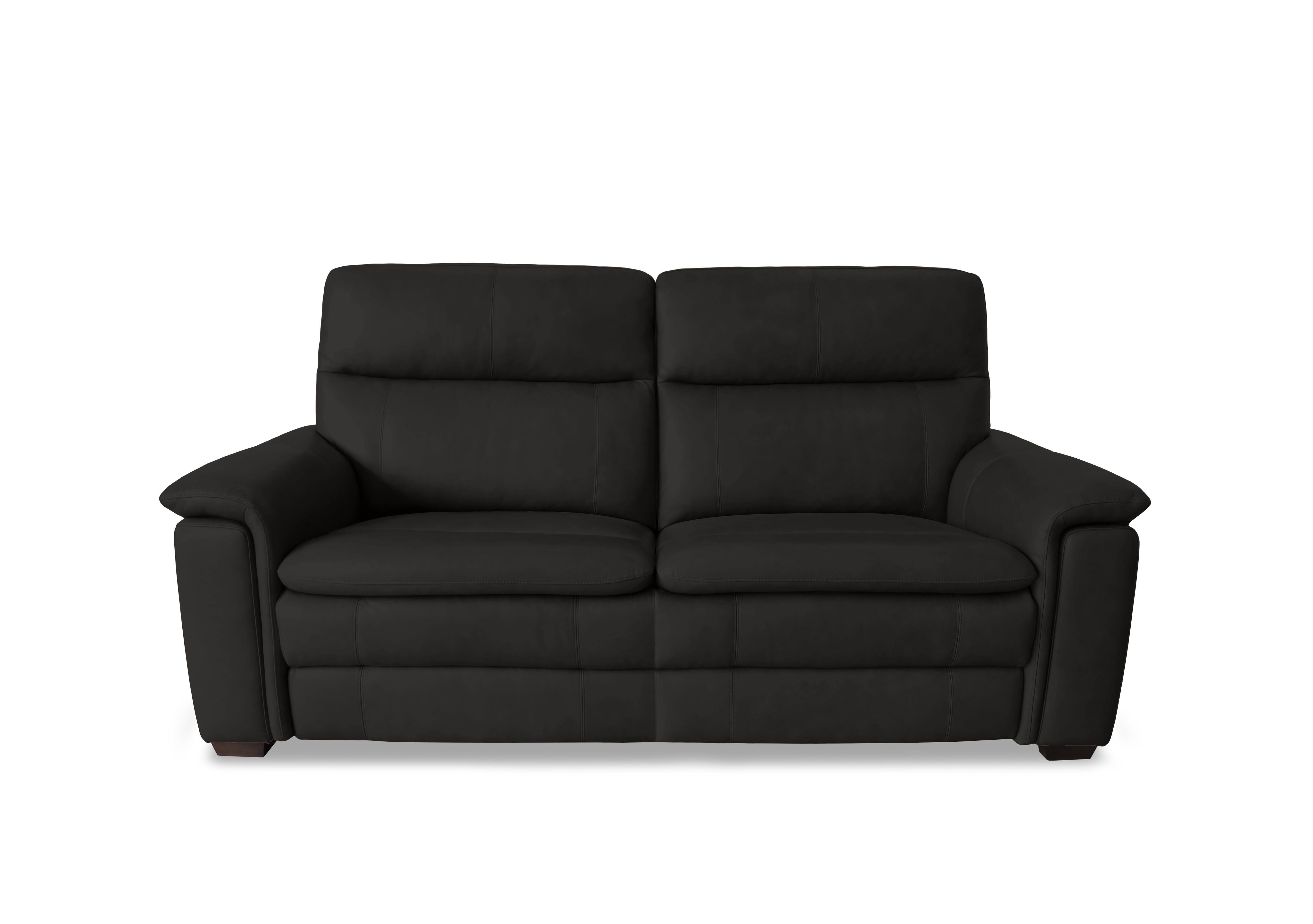 Recharge 2 Seater Leather Sofa in Bv-3500 Black on Furniture Village