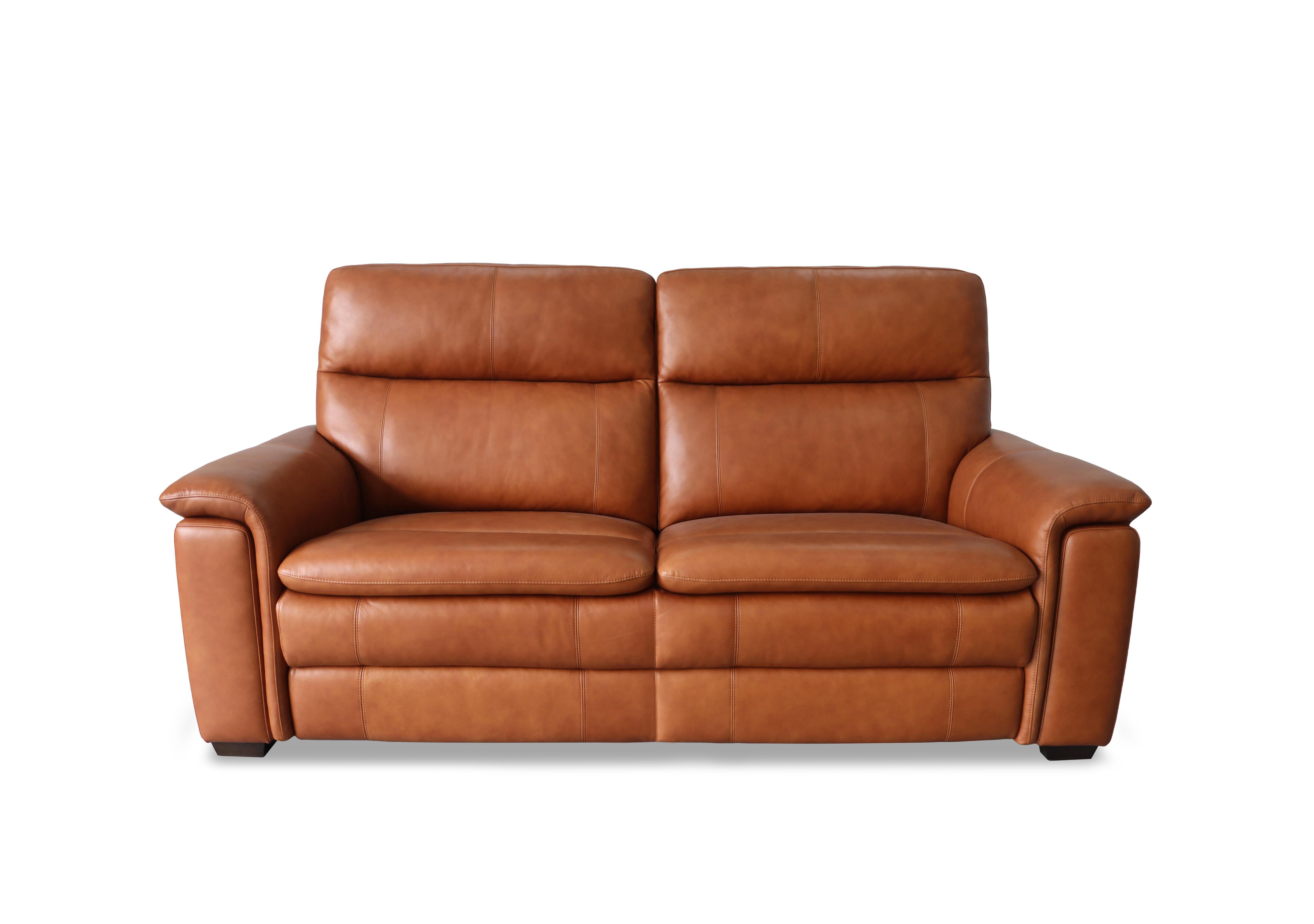 Recharge 2 Seater Leather Sofa in Ca-698e Saddle Brown on Furniture Village