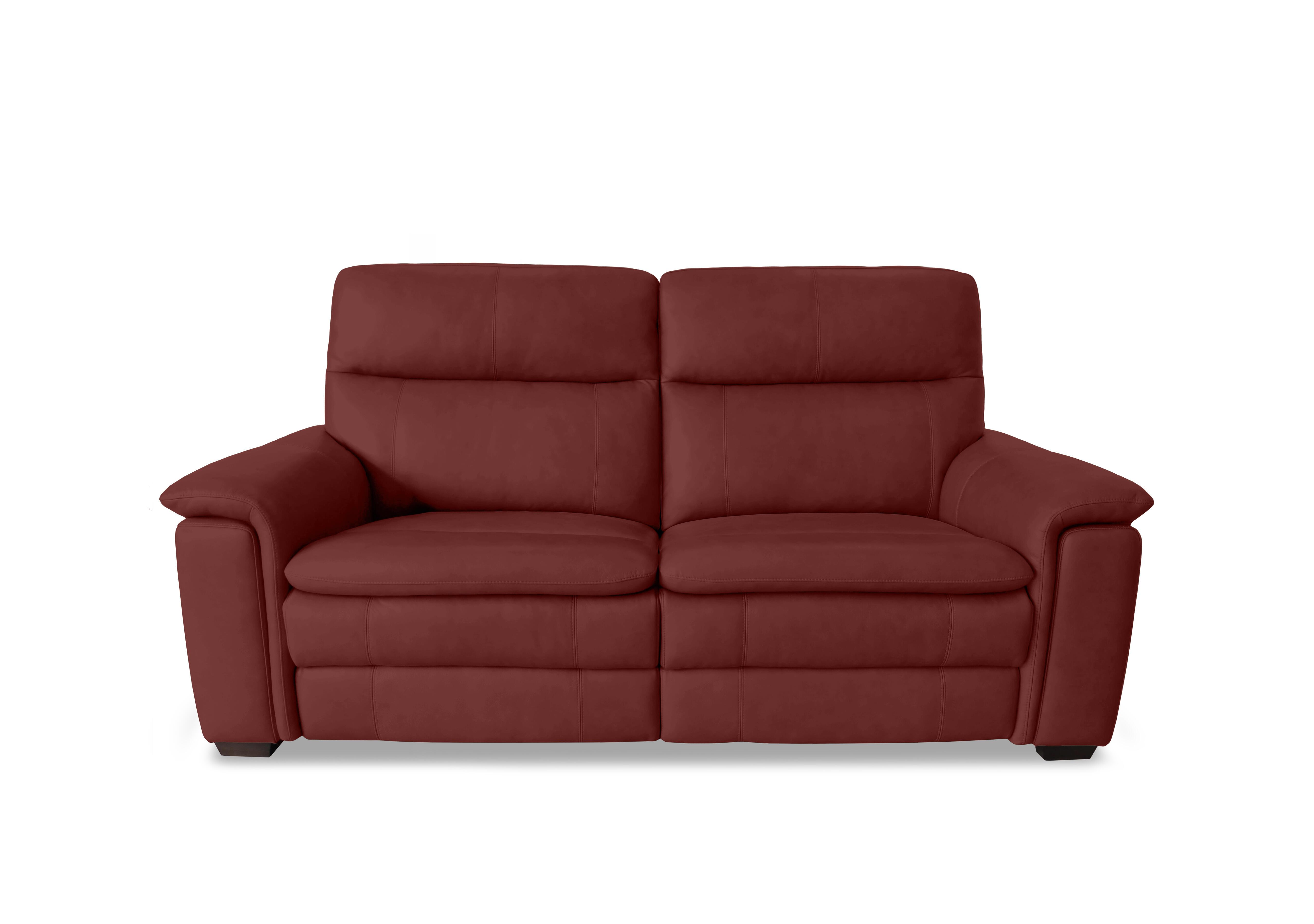 Recharge 2 Seater Leather Power Recliner Sofa with Power Headrests in Bv-035c Deep Red on Furniture Village