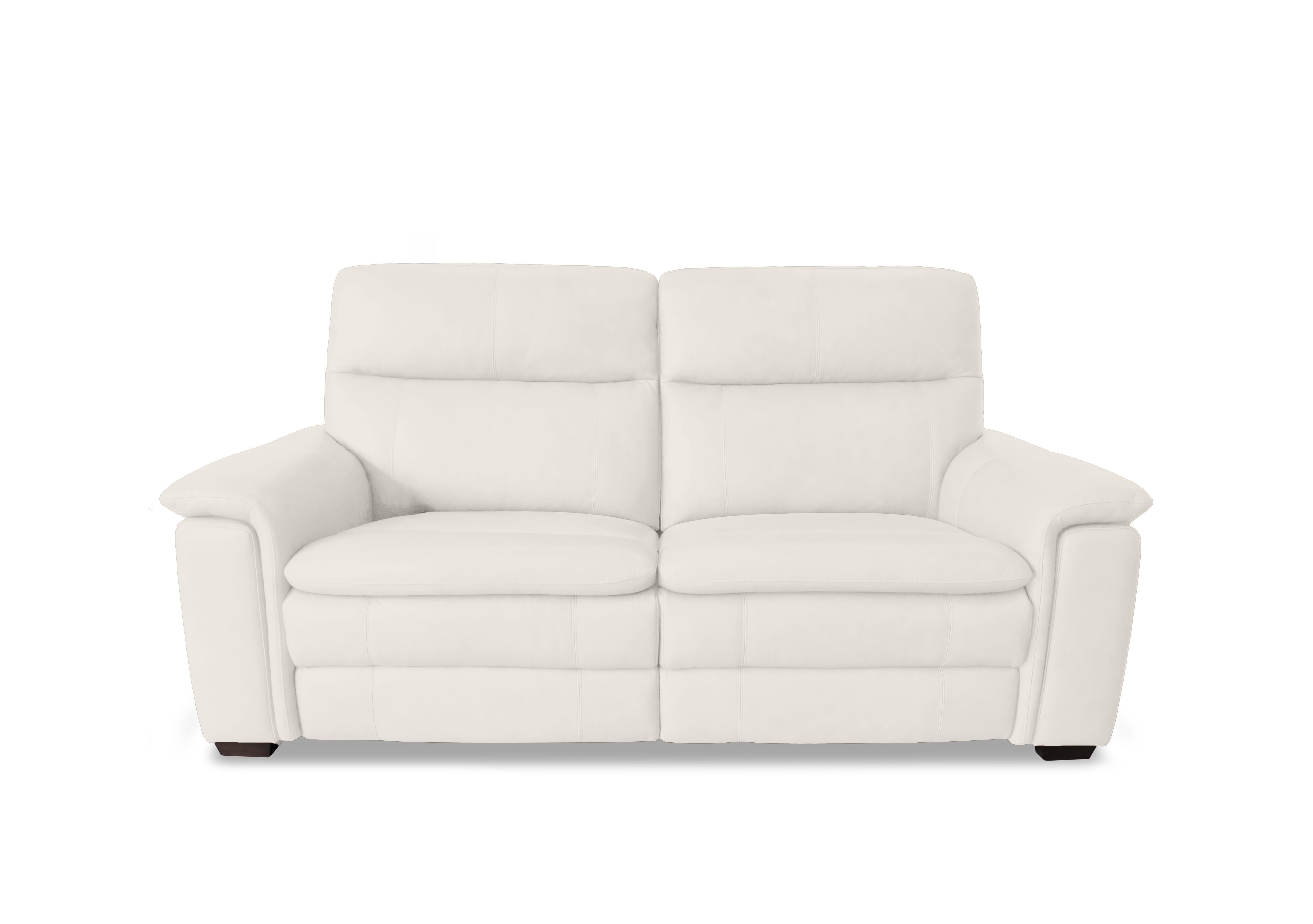 Recharge 2 Seater Leather Power Recliner Sofa with Power Headrests in Bv-744d Star White on Furniture Village