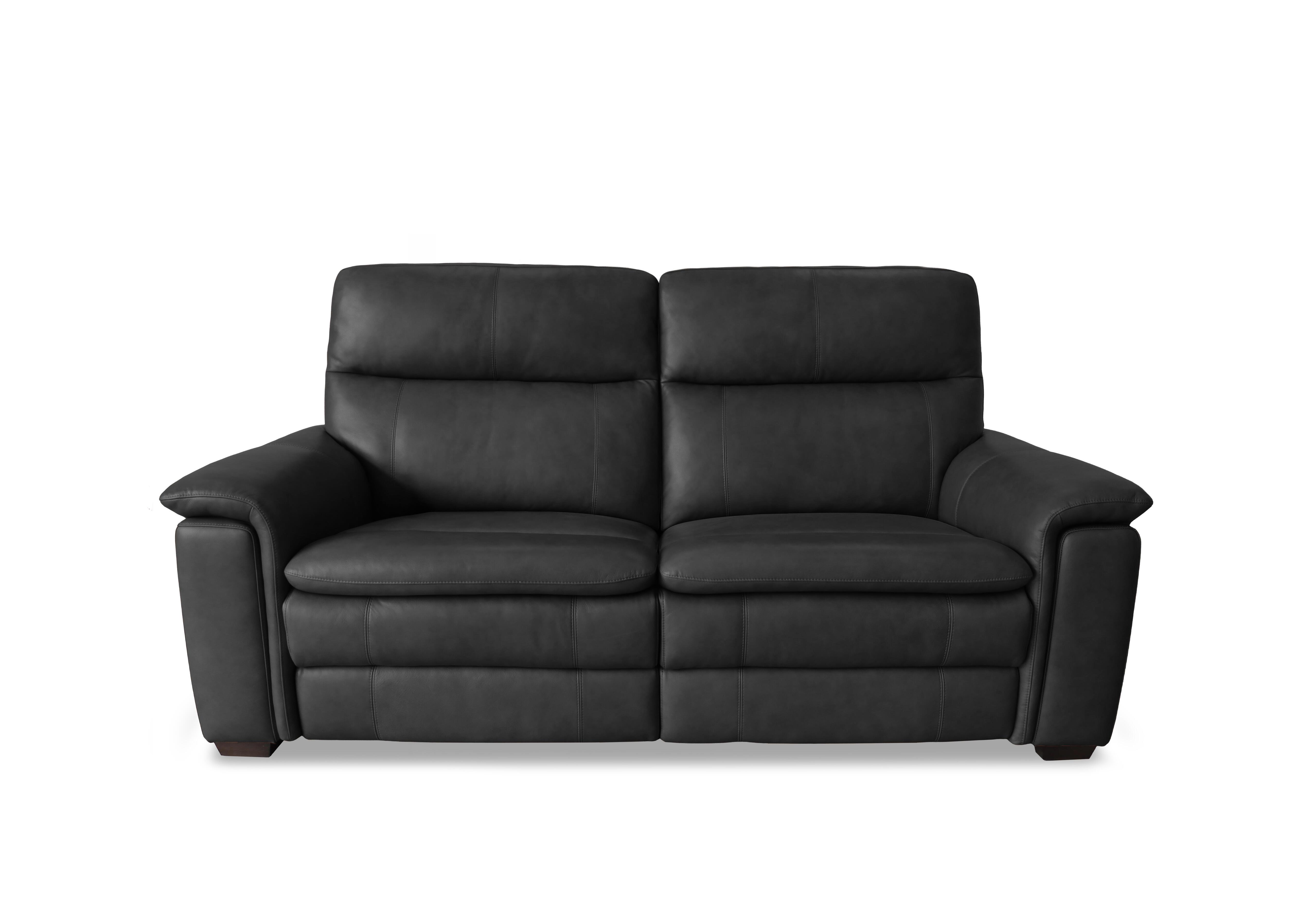 Recharge 2 Seater Leather Power Recliner Sofa with Power Headrests in Ca-702e Carbon Grey on Furniture Village
