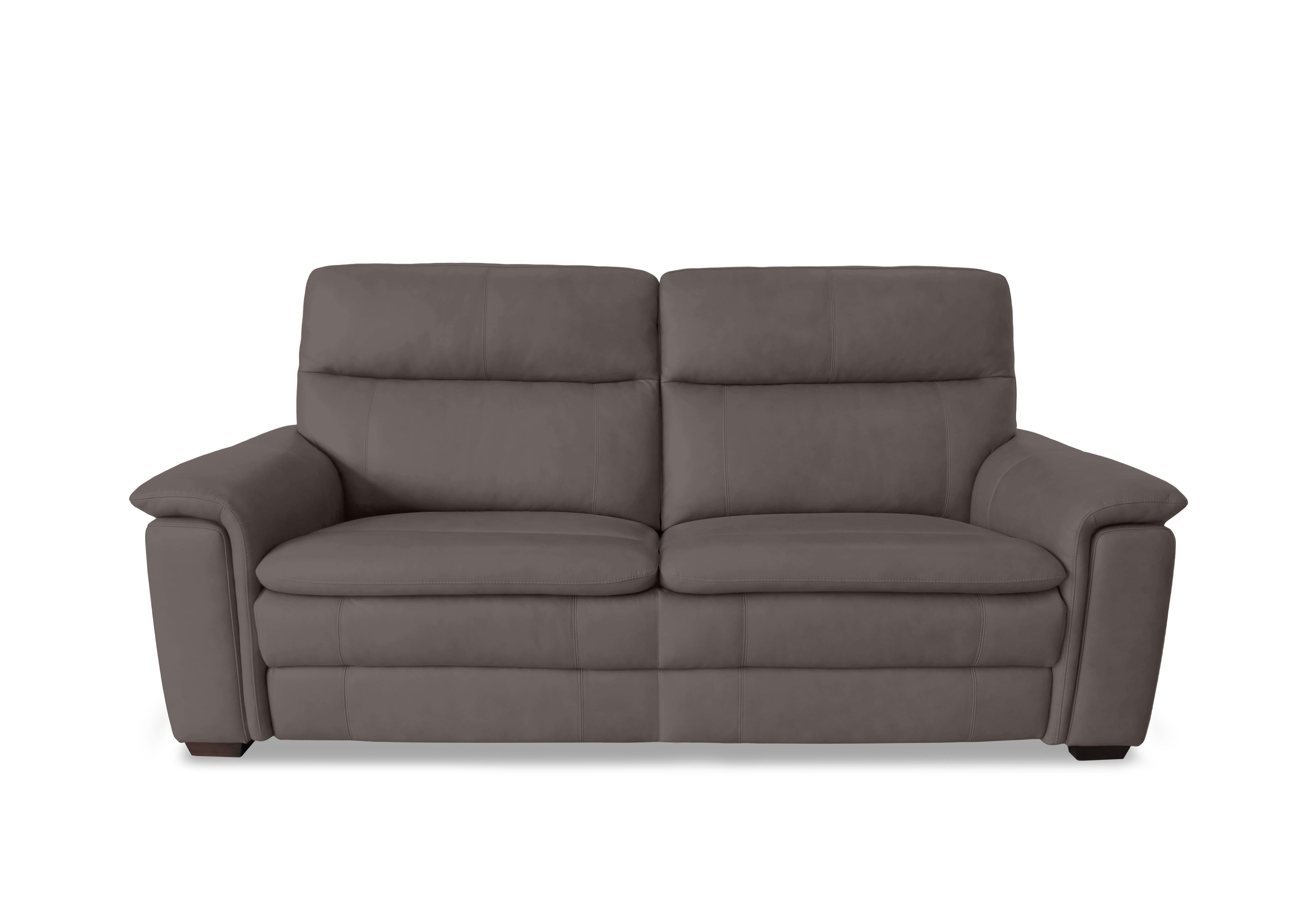 Recharge 3 Seater Leather Sofa in Bv-042e Elephant on Furniture Village