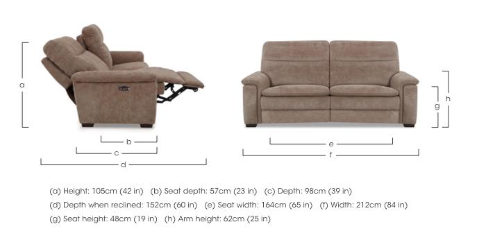 Recharge 3 Seater Fabric Power Recliner Sofa with Power Headrests in  on Furniture Village