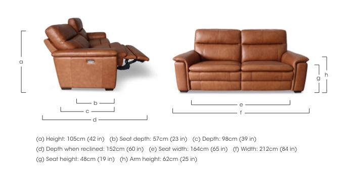 Recharge 3 Seater Leather Power Recliner Sofa with Power Headrests in  on Furniture Village
