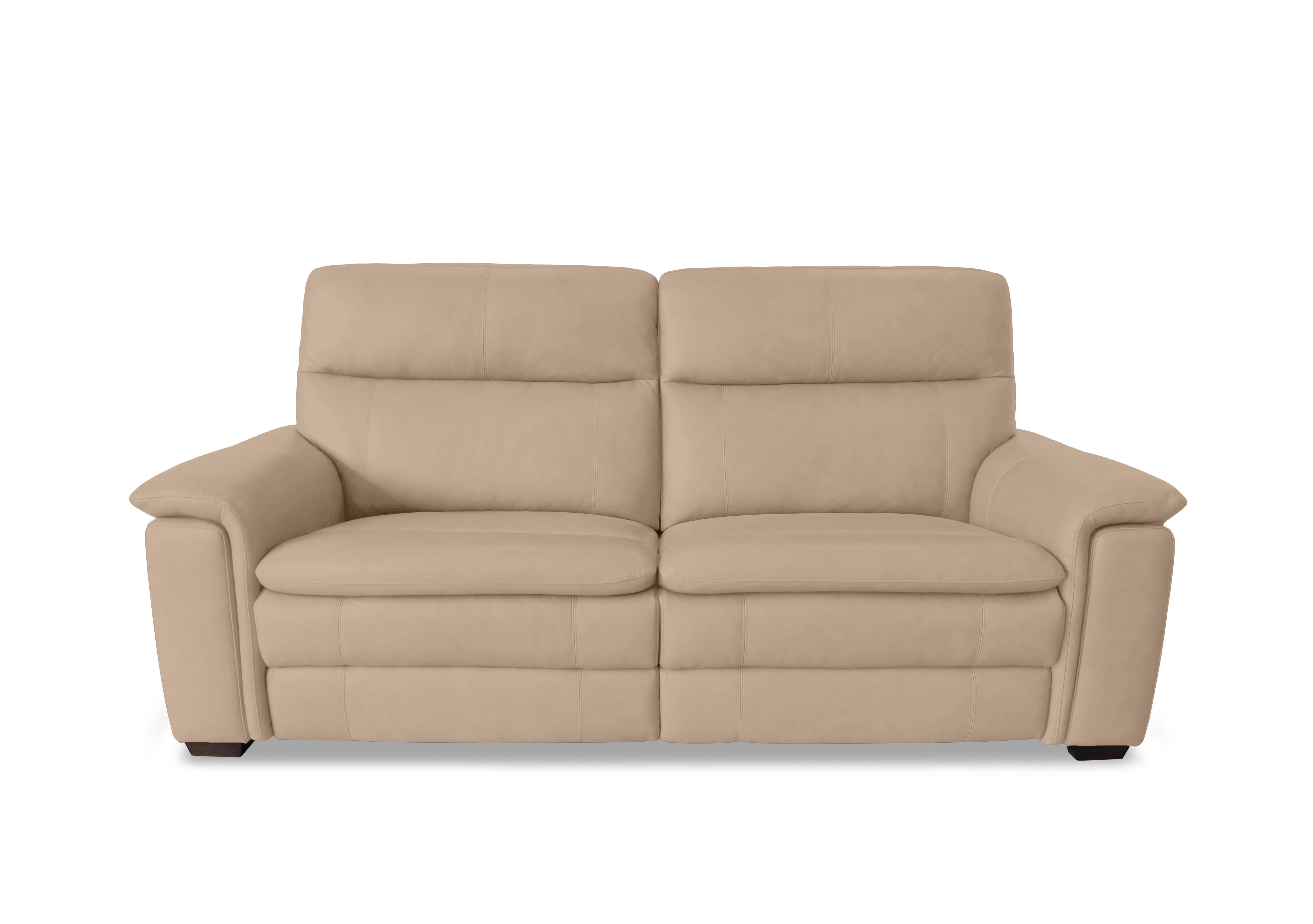 Recharge 3 Seater Leather Power Recliner Sofa with Power Headrests in Bv-039c Pebble on Furniture Village