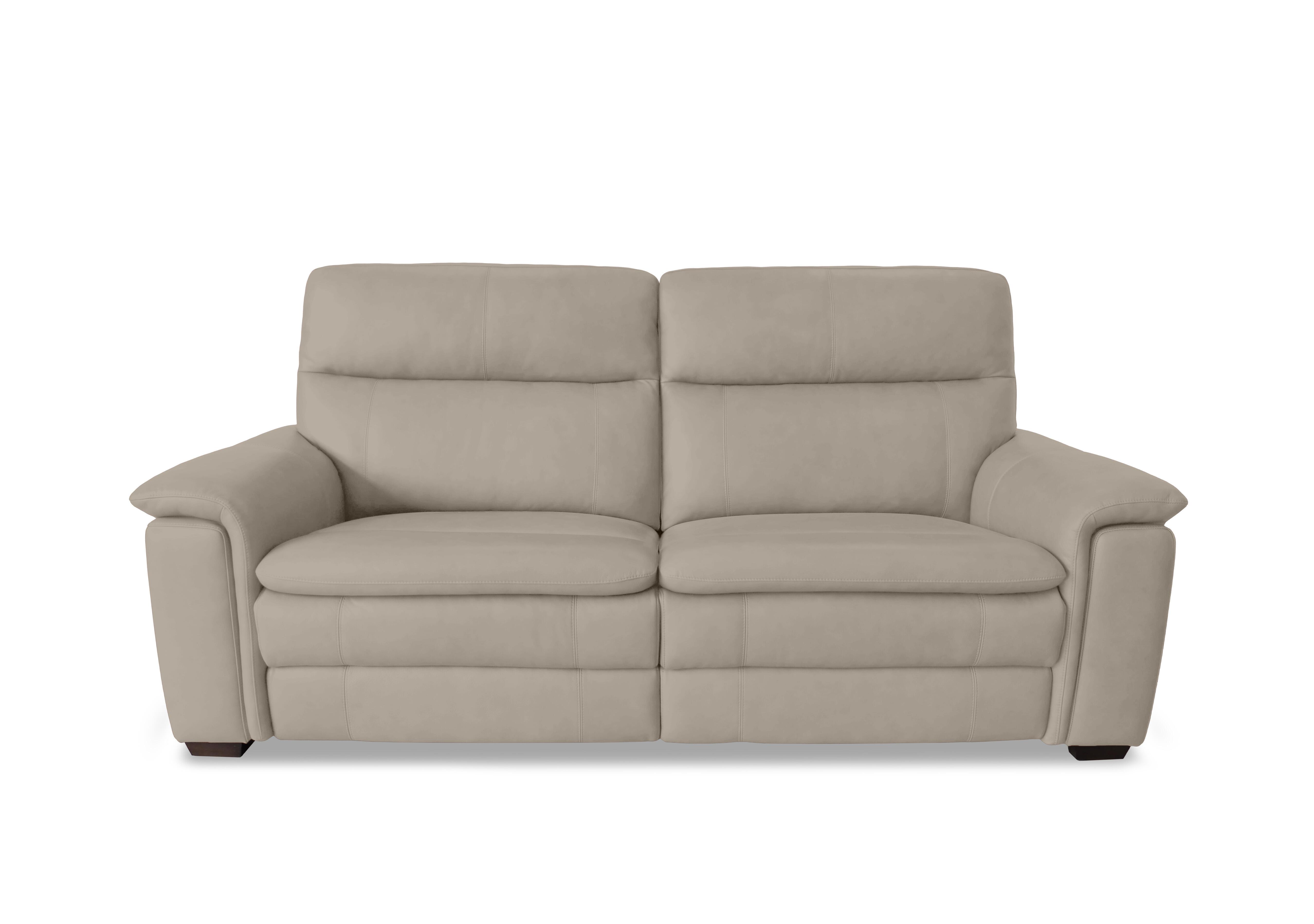 Recharge 3 Seater Leather Power Recliner Sofa with Power Headrests in Bv-946b Feather Grey on Furniture Village