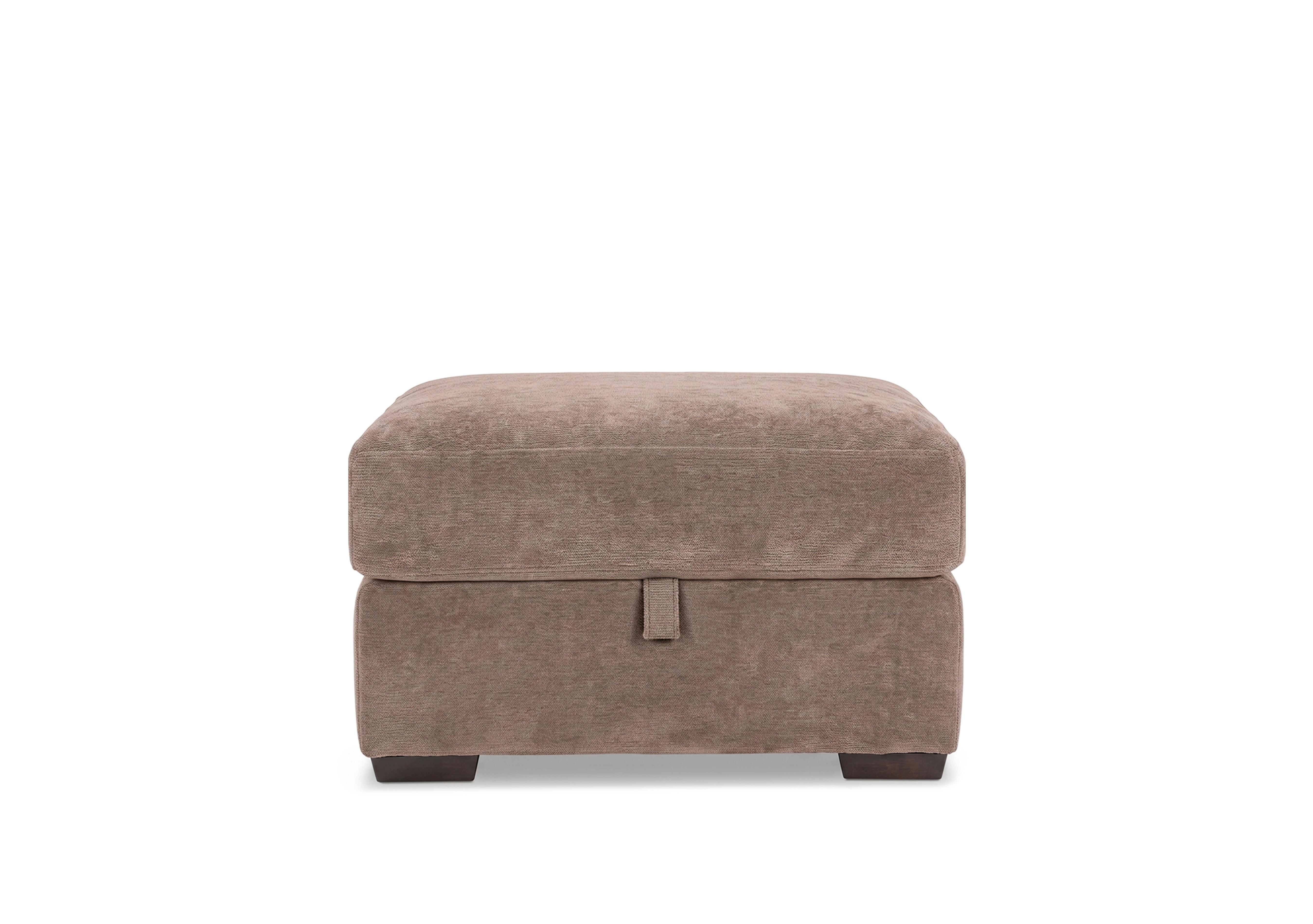 Recharge Fabric Storage Footstool in Fab-Dab-R08 Brown on Furniture Village