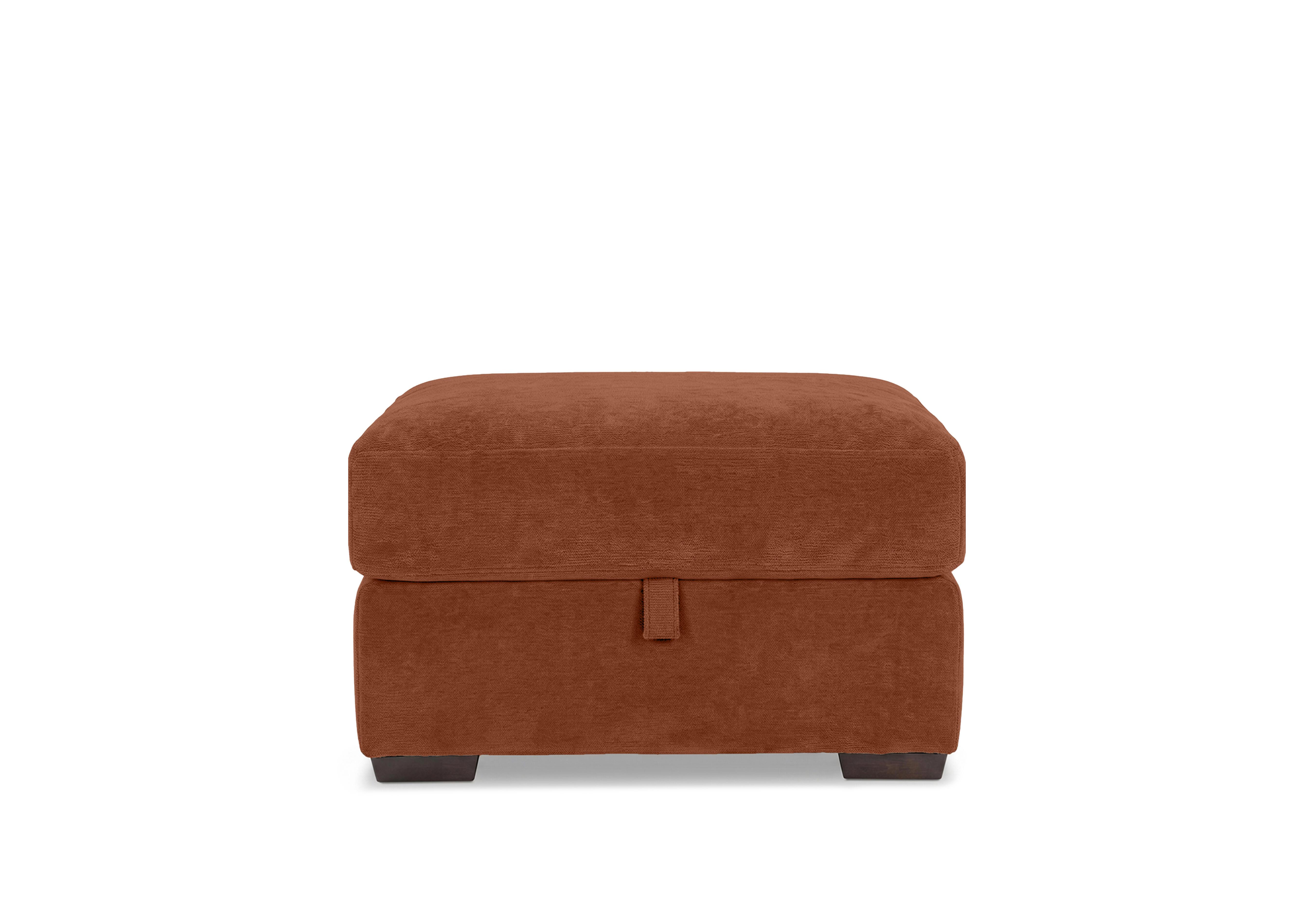 Recharge Fabric Storage Footstool in Fab-Dab-R13 Rust on Furniture Village