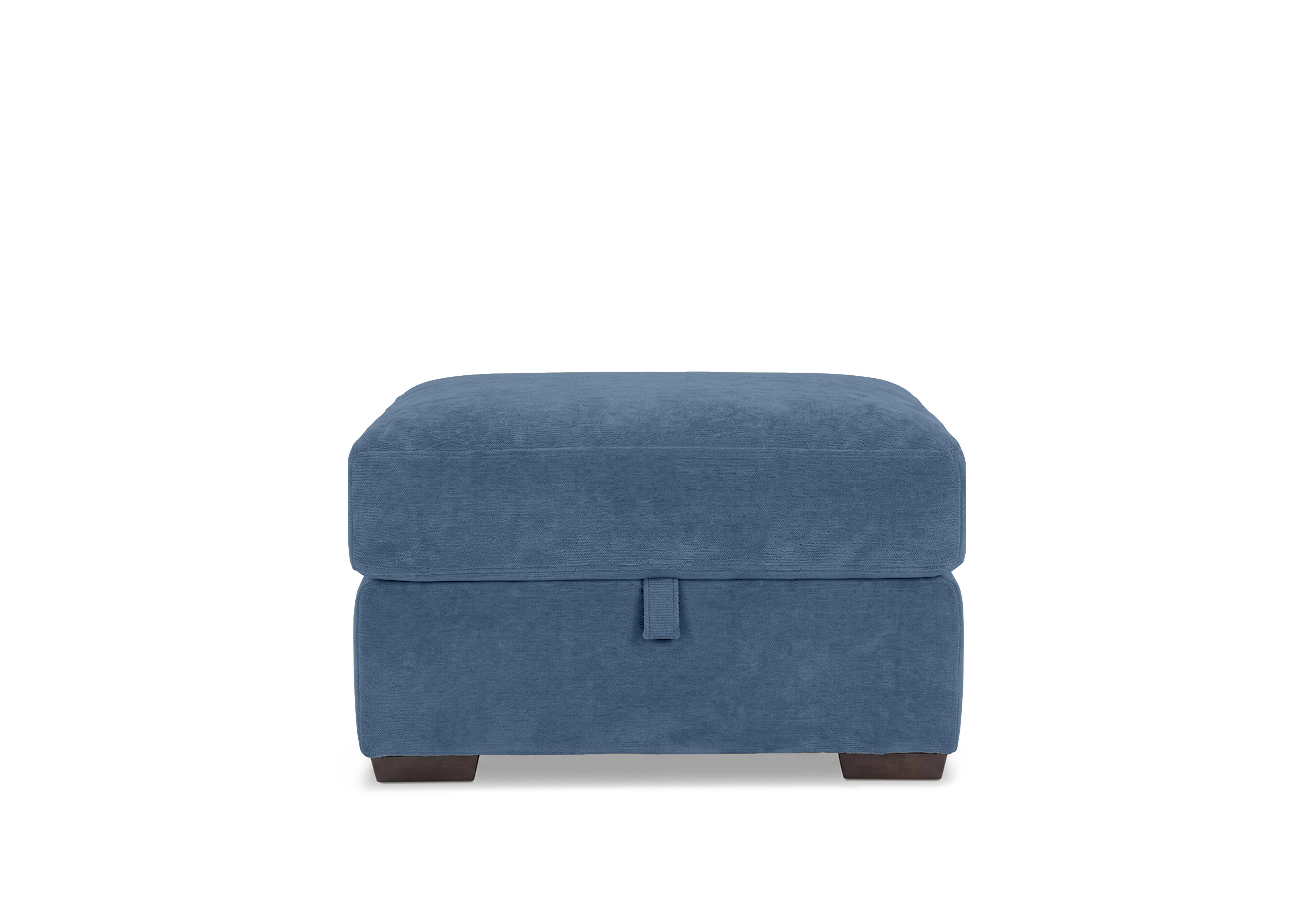 Recharge Fabric Storage Footstool in Fab-Dab-R18 Silverish Blue on Furniture Village