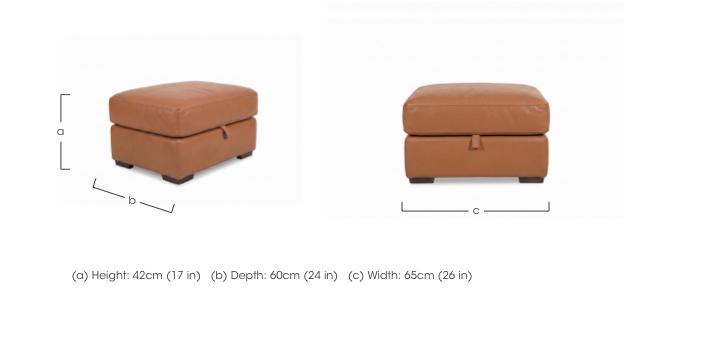 Recharge Leather Storage Footstool in  on Furniture Village