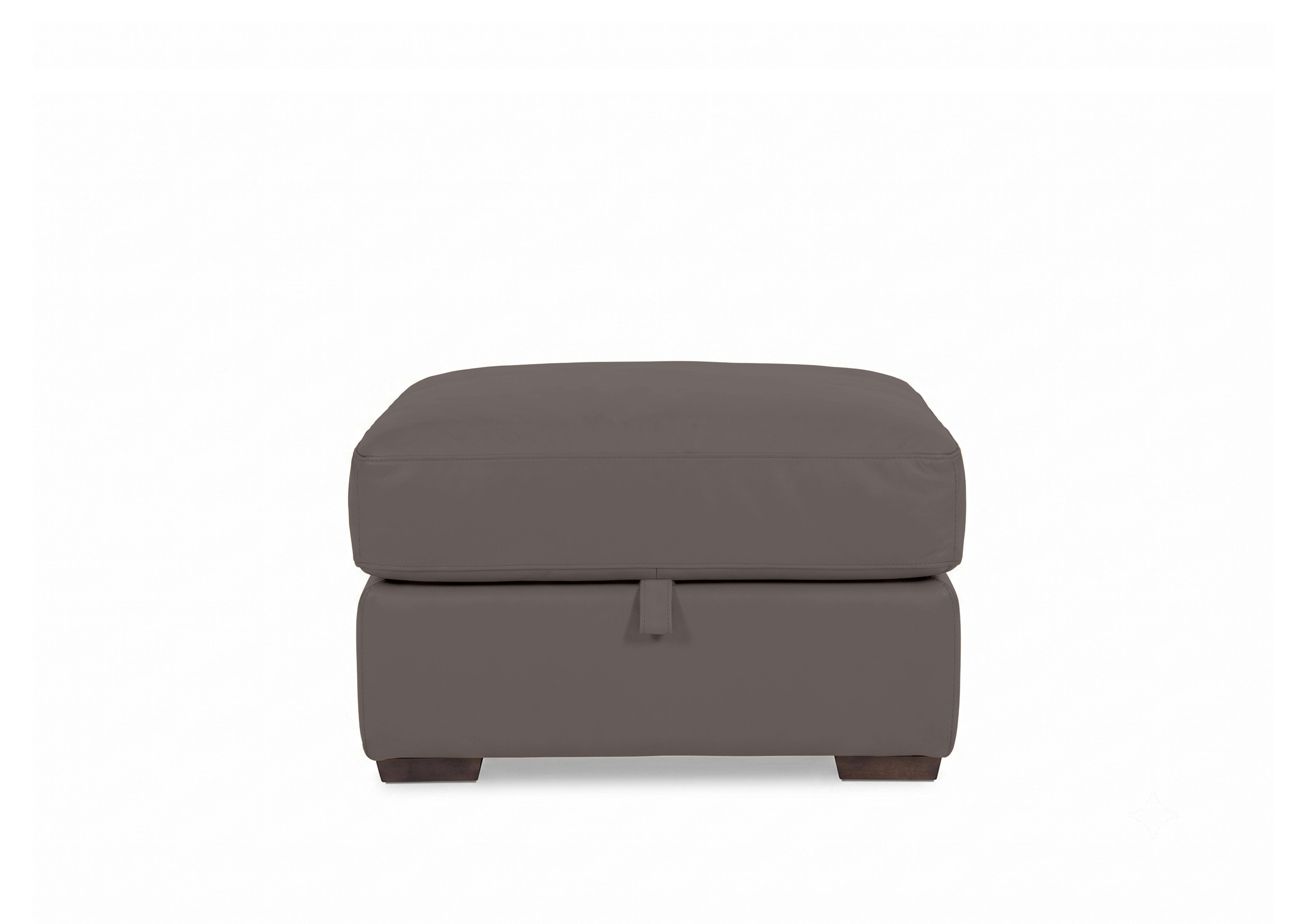 Recharge Leather Storage Footstool in Bv-042e Elephant on Furniture Village