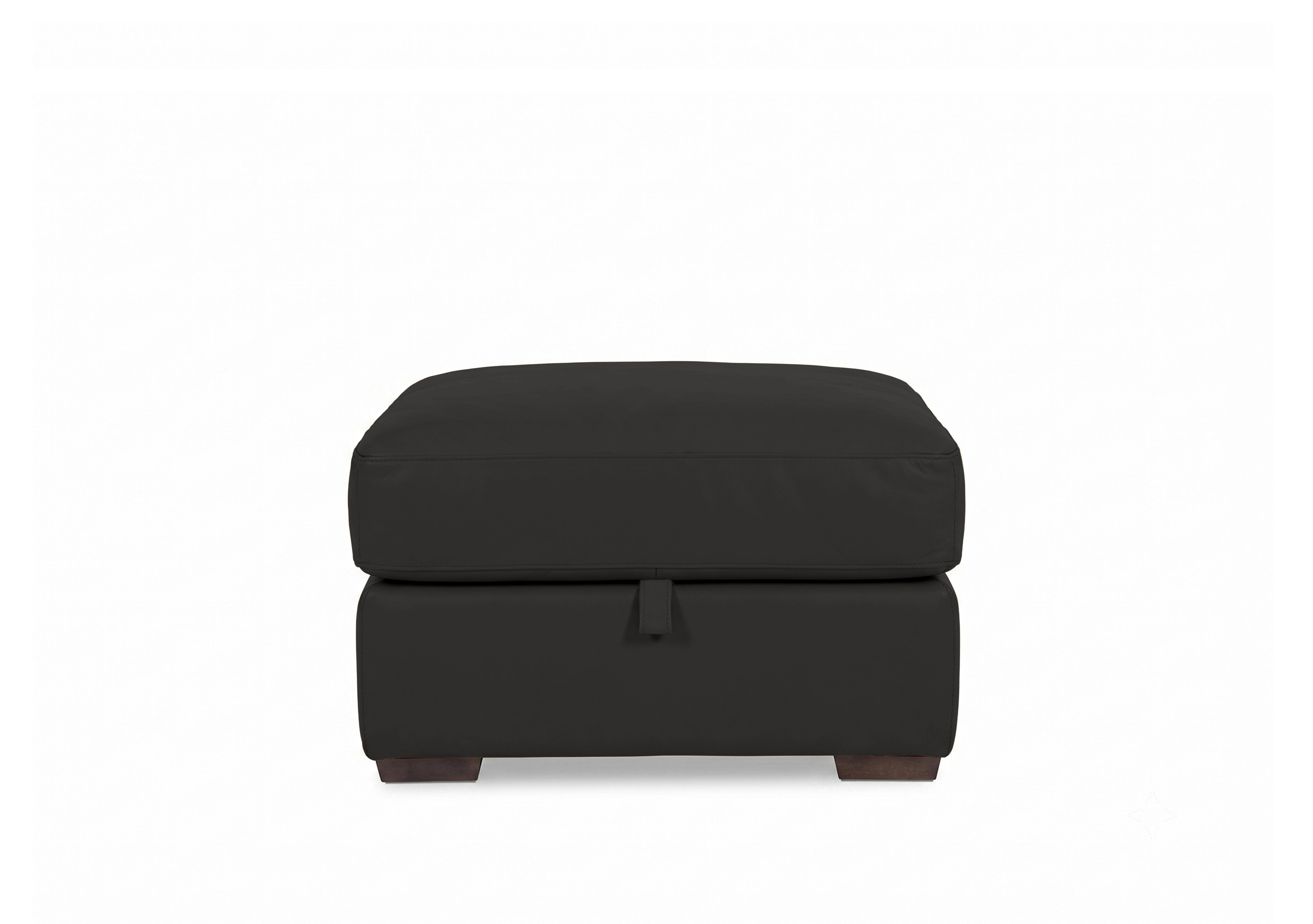 Recharge Leather Storage Footstool in Bv-058e Shale Grey on Furniture Village