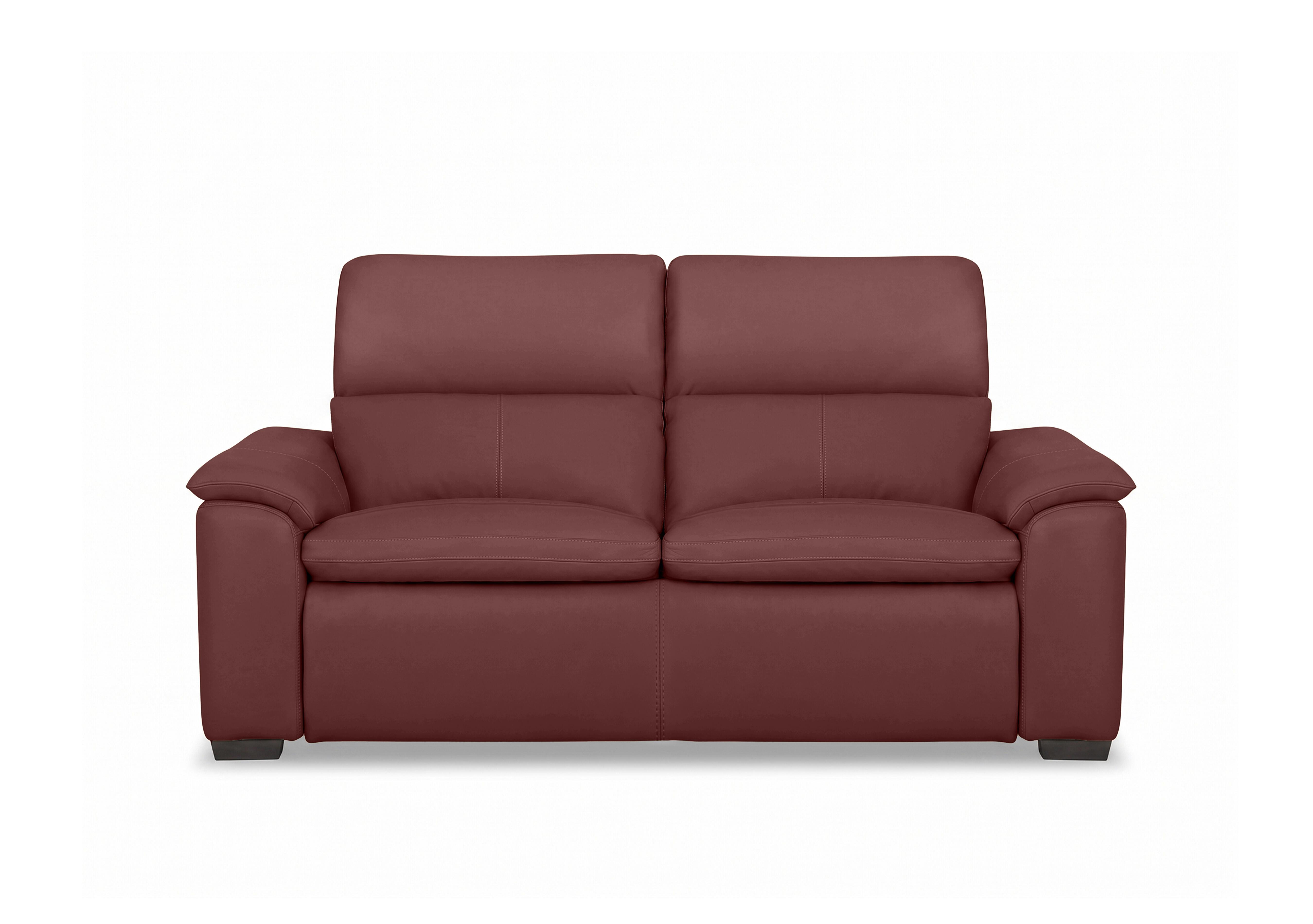 Relax 2 Seater Leather Sofa in Nw-035c Deep Red on Furniture Village